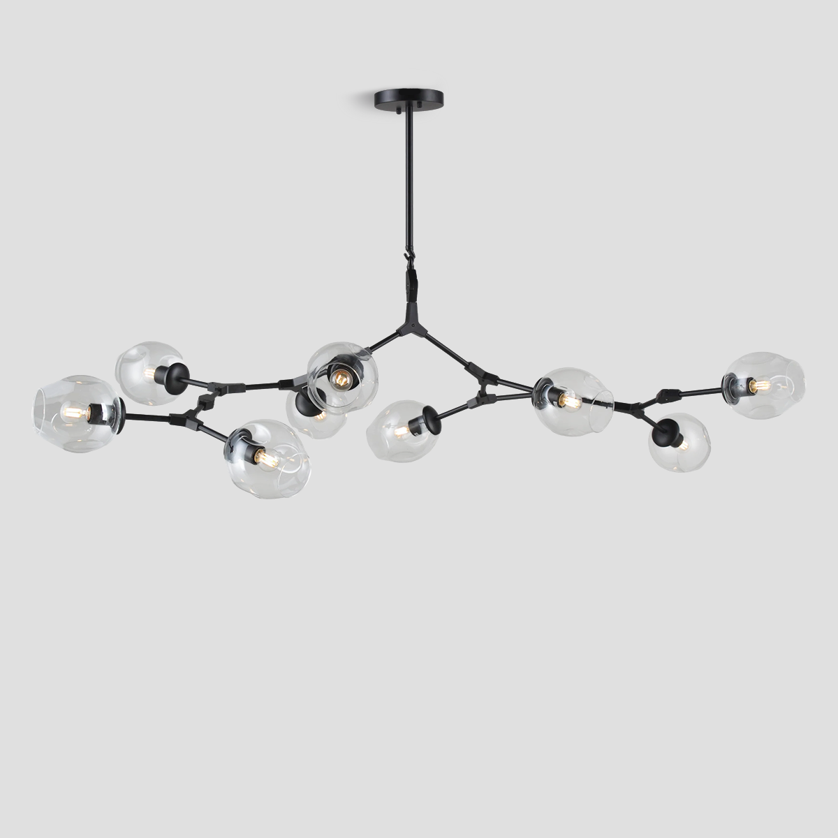 Metal Horizontal Globe Bubble Chandelier - Frown-1-Luxehomezone