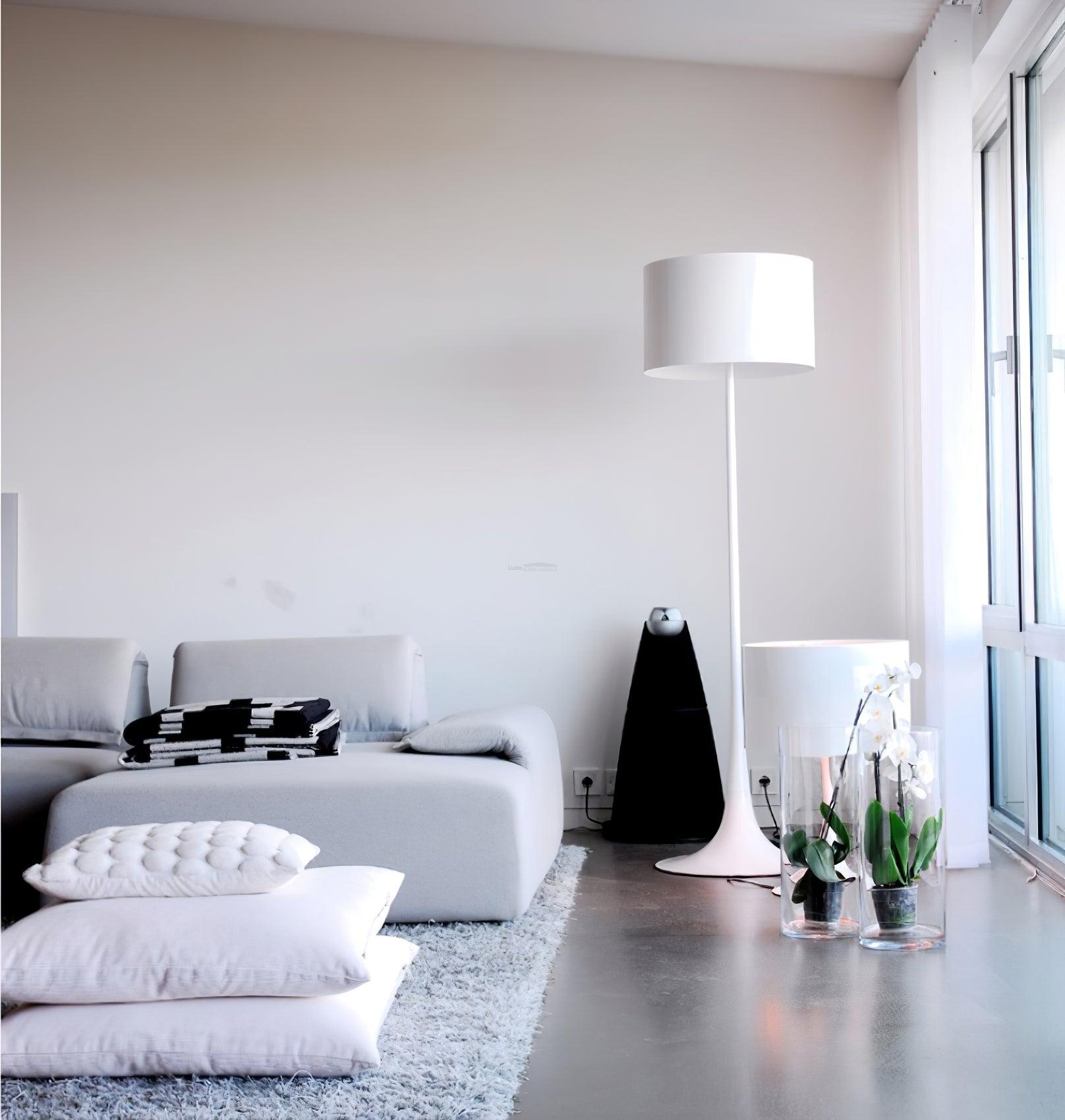 Huafang Black And White Floor Lamp ∅ 12.6″ - Geometry-1-Luxehomezone