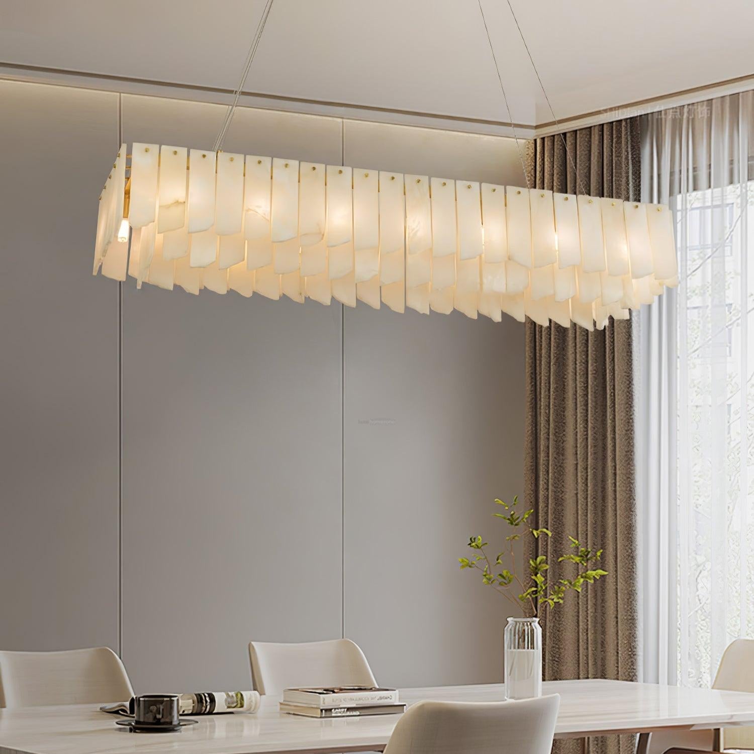 Alabaster Cascade Tiered Chandelier - Alabaster, Alabaster Chandelier-1-Luxehomezone