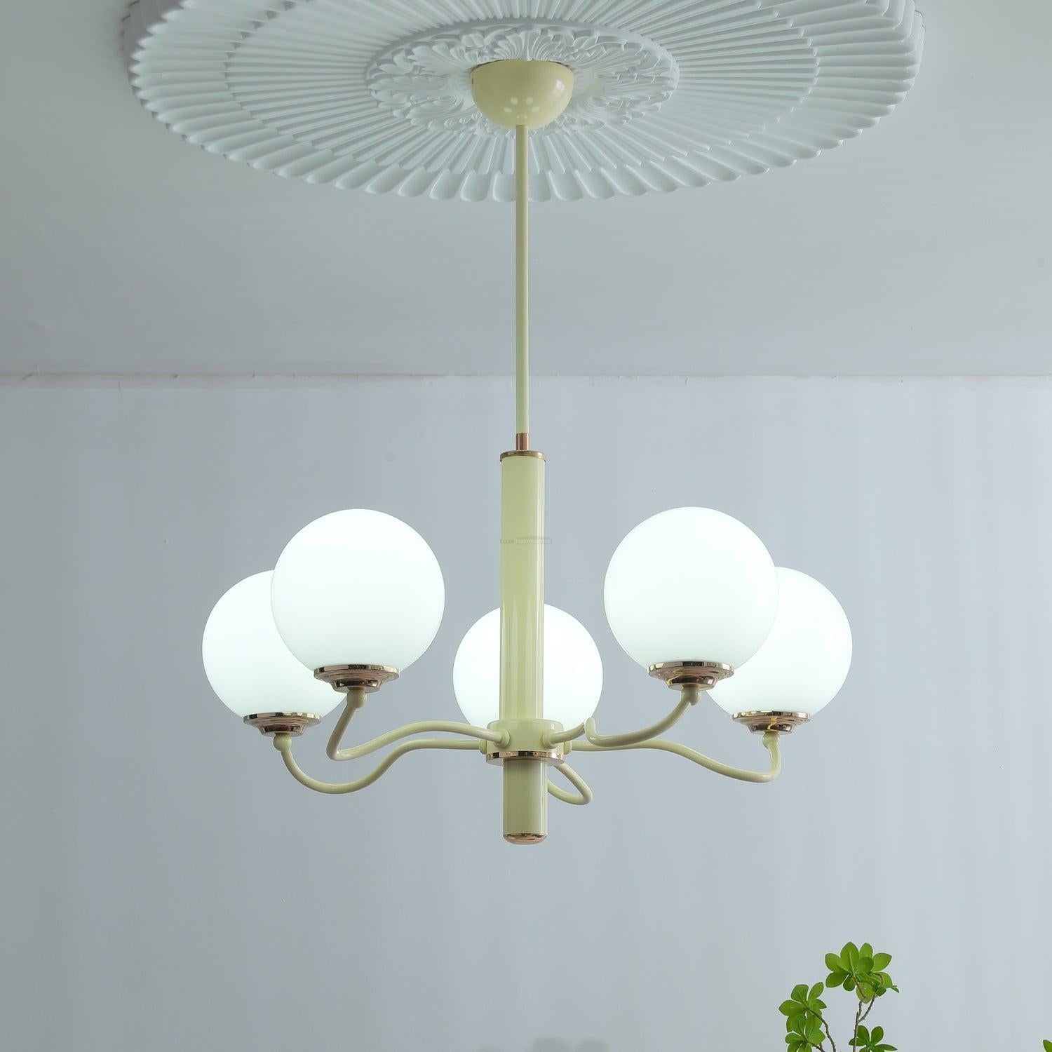 Radiant Globe Chandelier with 3/6/8 heads - Bend, Marshmallow Chandelier-1-Luxehomezone