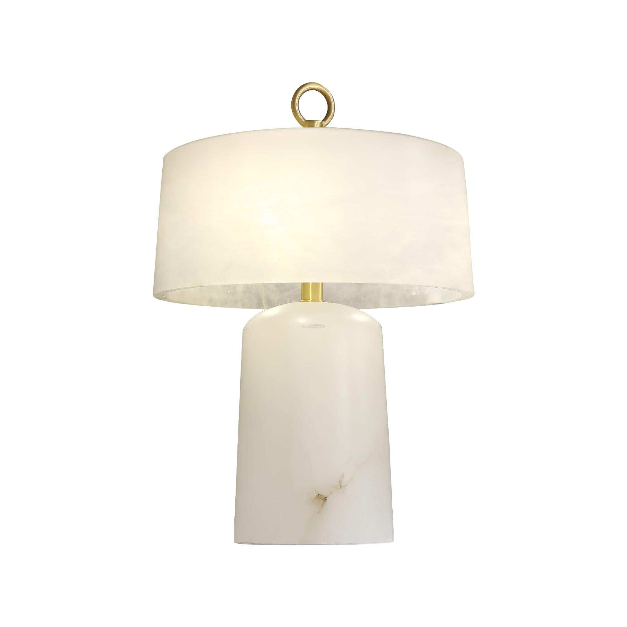 Aogashima Table Lamp  ∅ 11.8″ - Alabaster-1-Luxehomezone