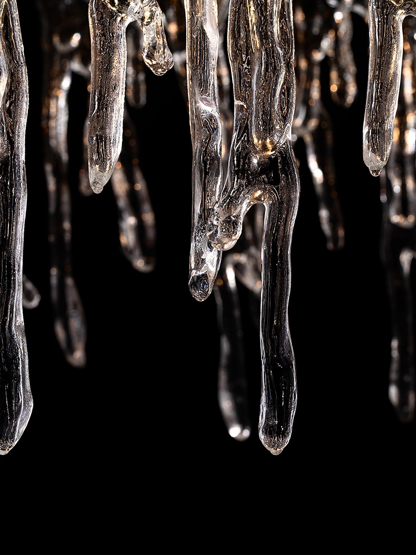 Rectangular Icicle Glass Chandelier L 34.2″ - Crystals-1-Luxehomezone
