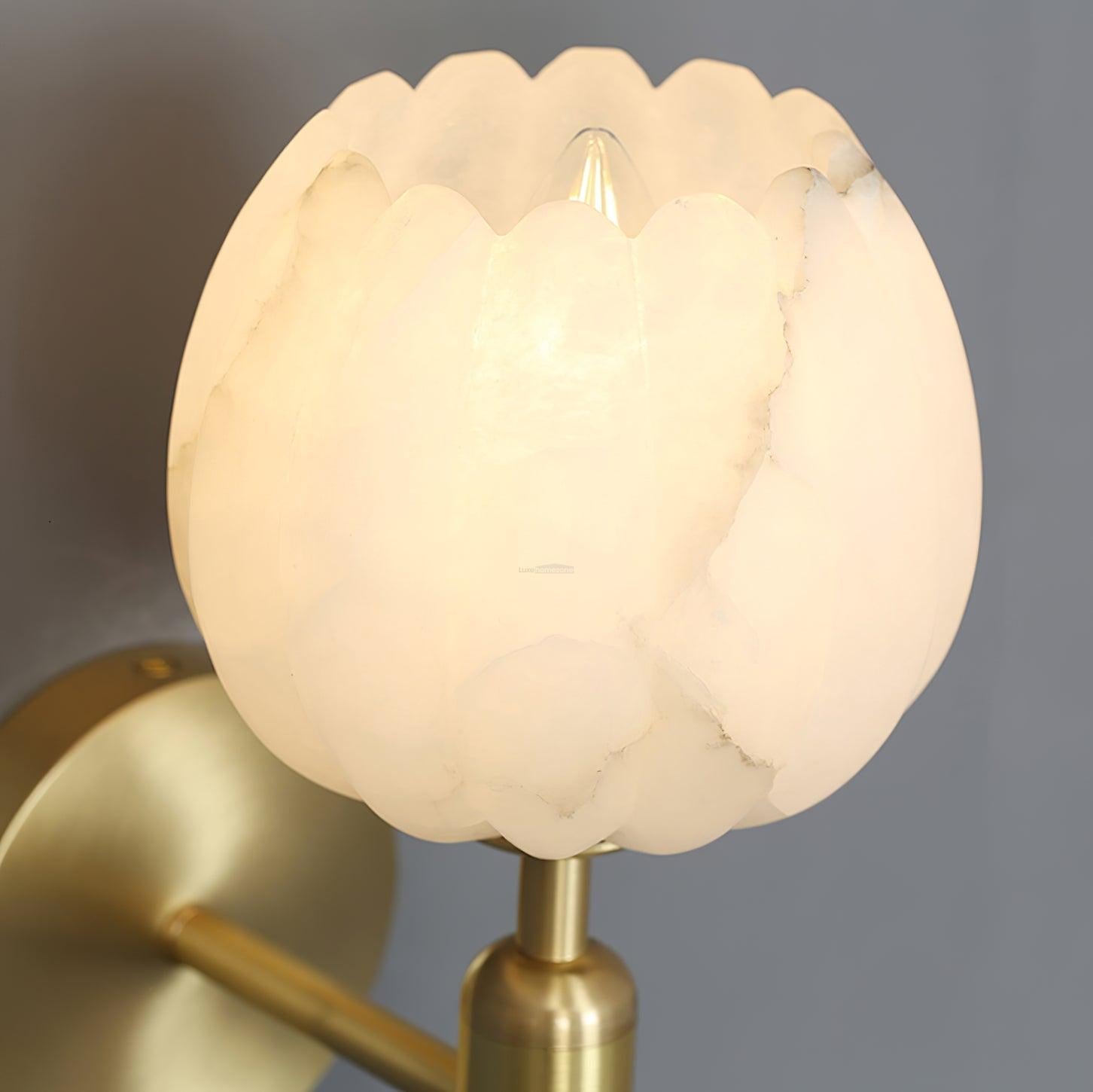 Mian Wall Sconce Alabaster - Alabaster, Alabaster Wall Lamp-1-Luxehomezone