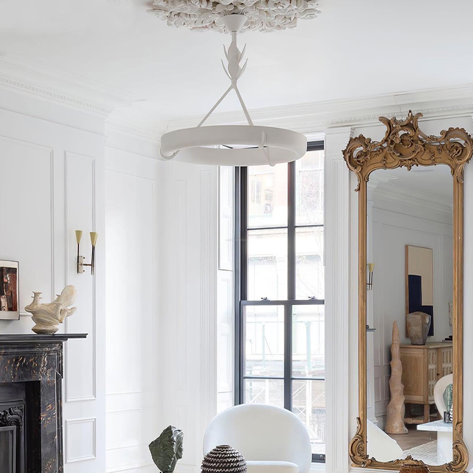Tinsley Plaster Chandelier ∅ 23.6″/31.5'' - Alabaster, Alabaster Chandelier, Alabaster Pendant, Unknown-1-Luxehomezone