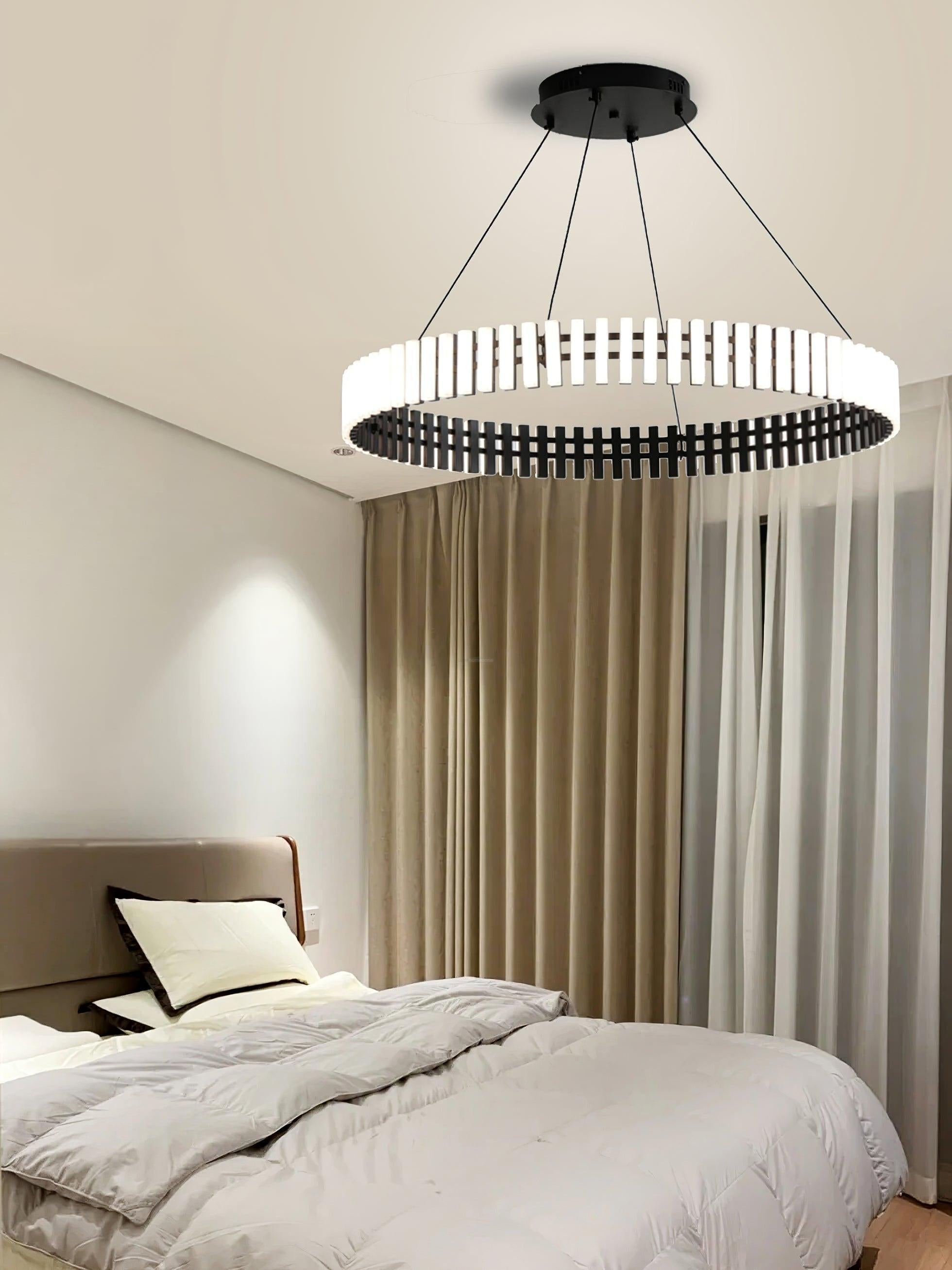 Hanging LED Chandelier ∅ 15.7″ - ring-1-Luxehomezone