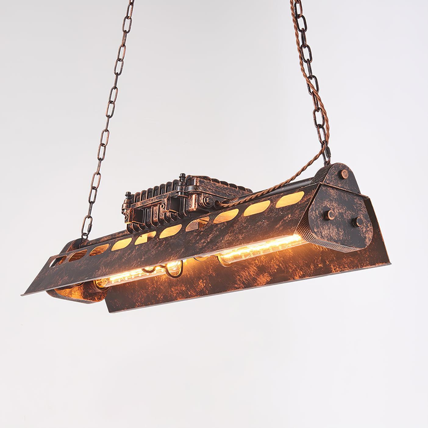 Industrial Steampunk Style Chandelier, Dining Table Lamp, Kitchen Island Lamp - Bar, Bloom, Optimized-1-Luxehomezone