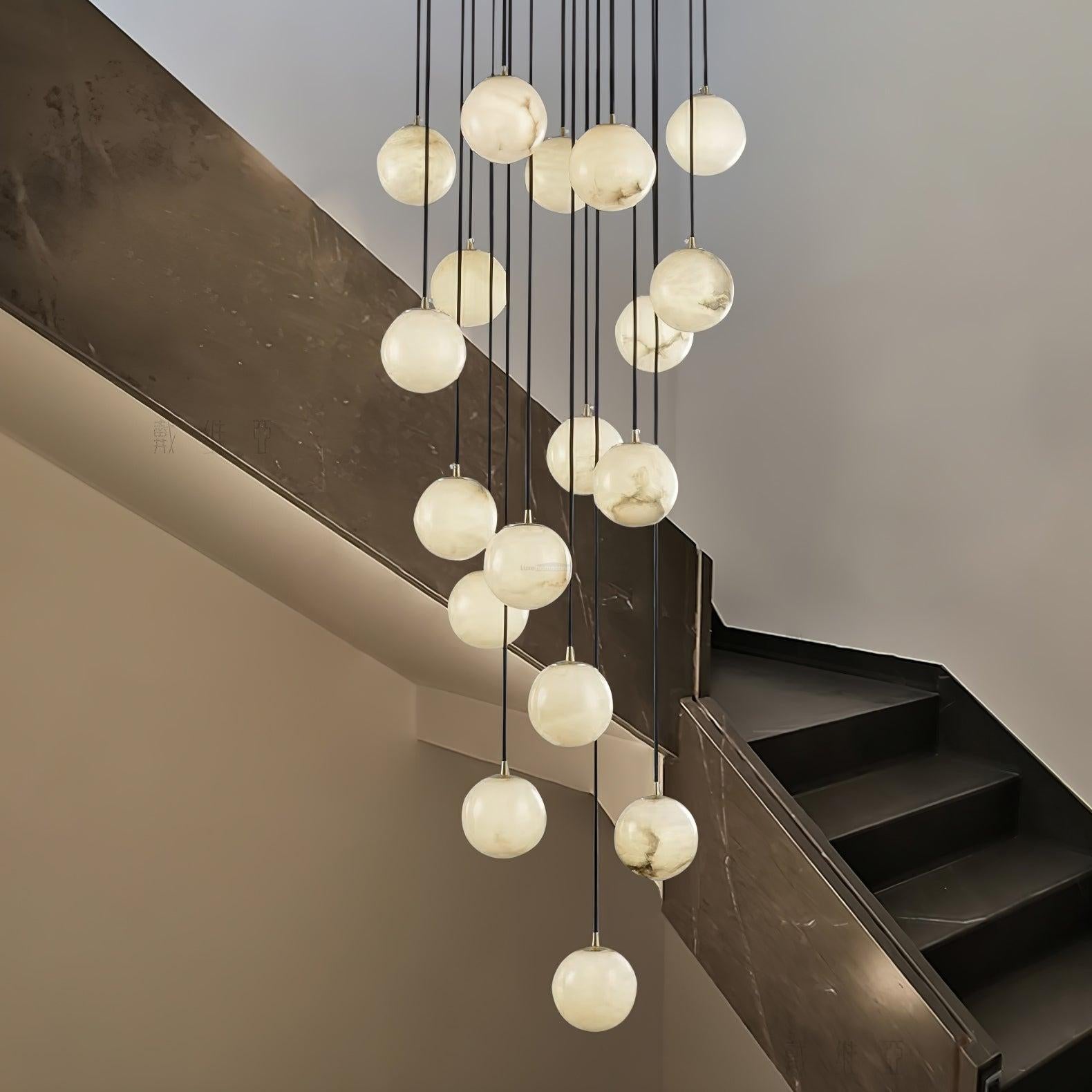 Alabaster Balls Cluster Chandelier with 3/5/7/9/16/18 heads - Luxehomezone
