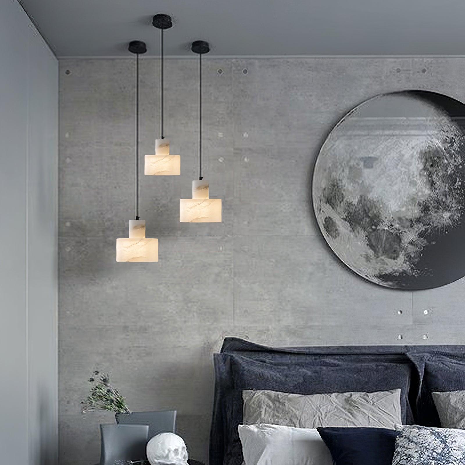 Cyls Pendant Alabaster Light - Luxehomezone