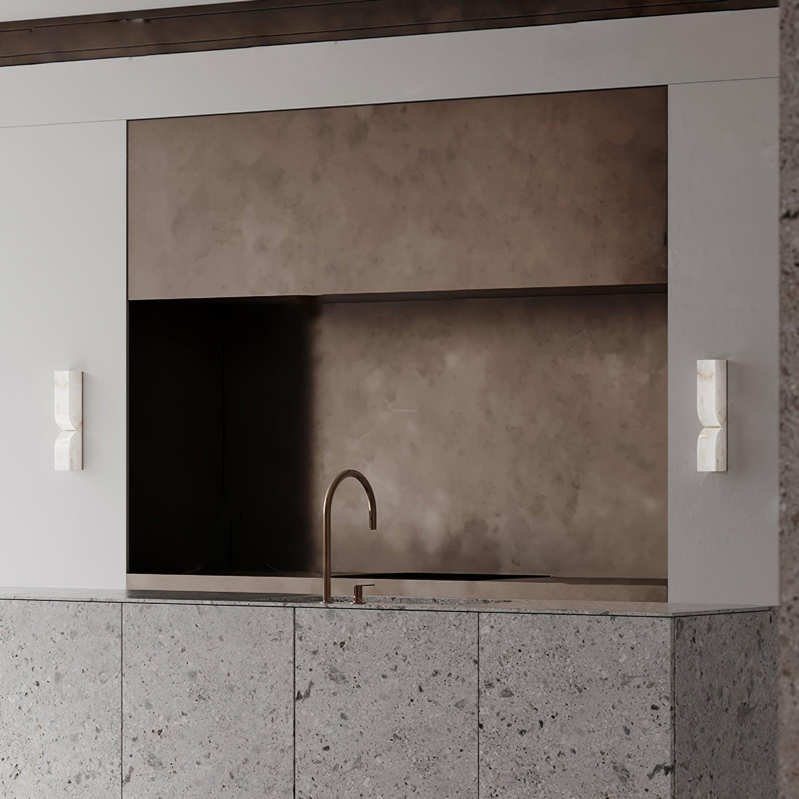 Alabaster Essence Wall Sconce L - Alabaster, Alabaster Wall Lamp-1-Luxehomezone