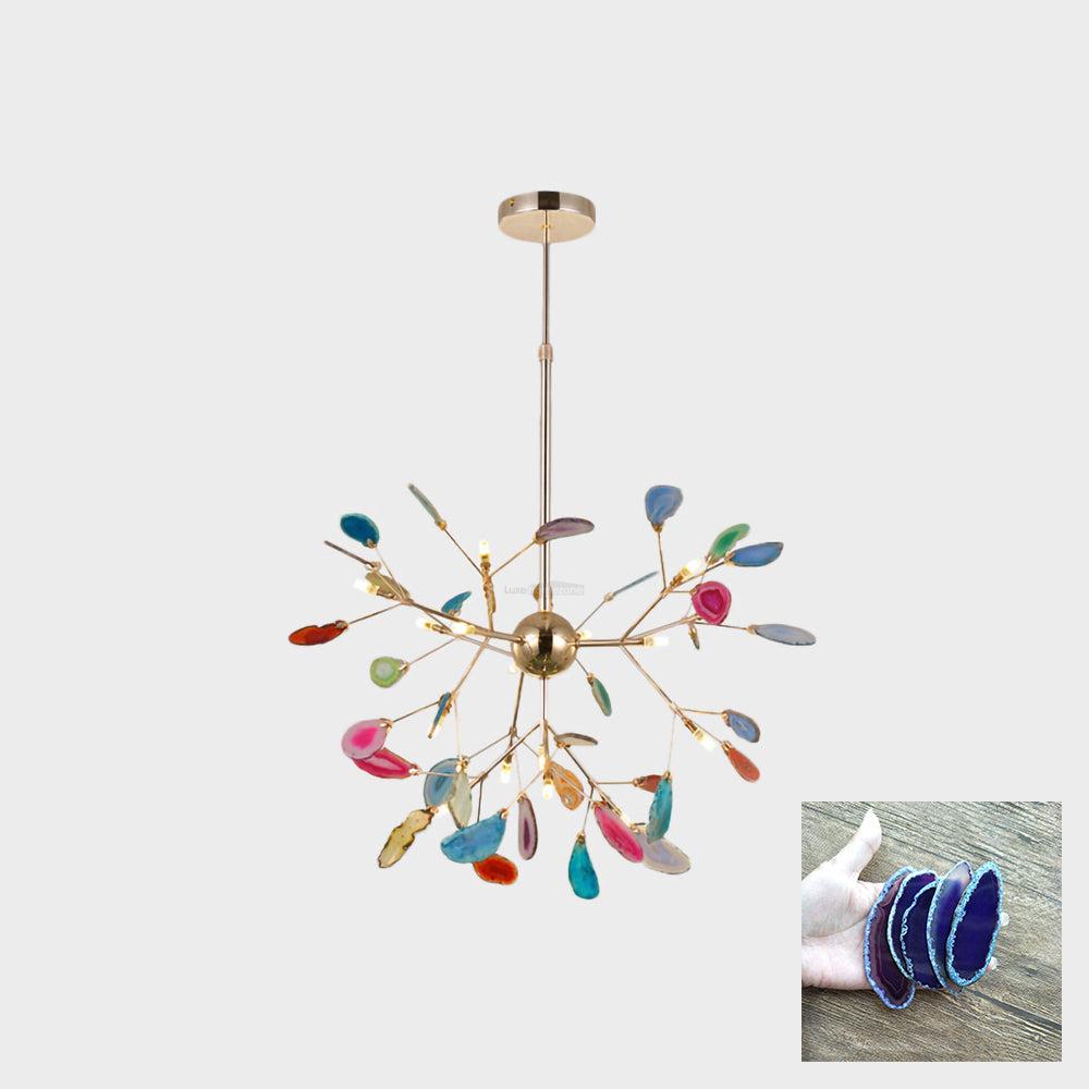 Agate Flake Chandelier with 4/12/16/20 heads - Branch-1-Luxehomezone
