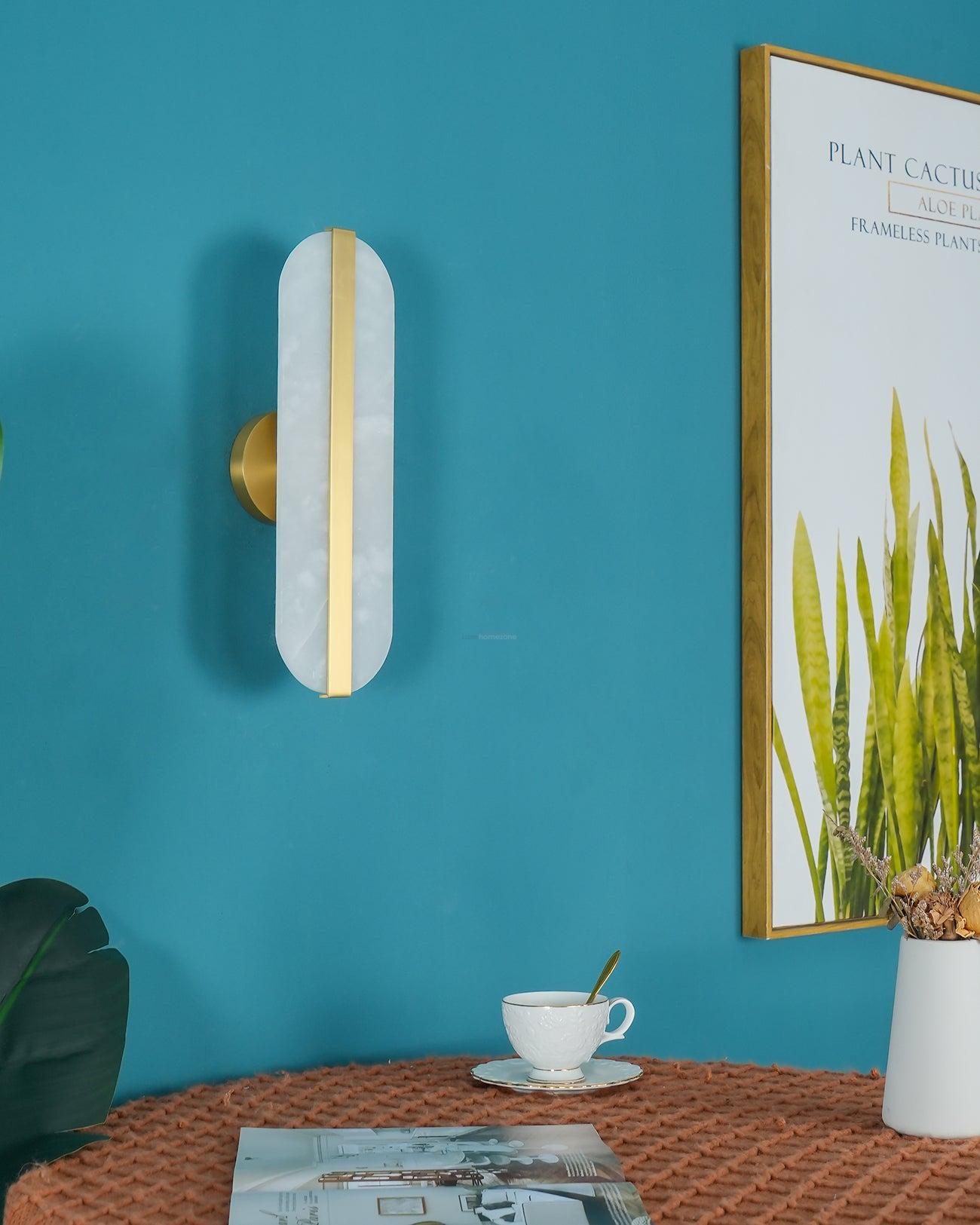 Stone Alabaster LED Wall Sconce - Alabaster, Alabaster Wall Lamp-1-Luxehomezone