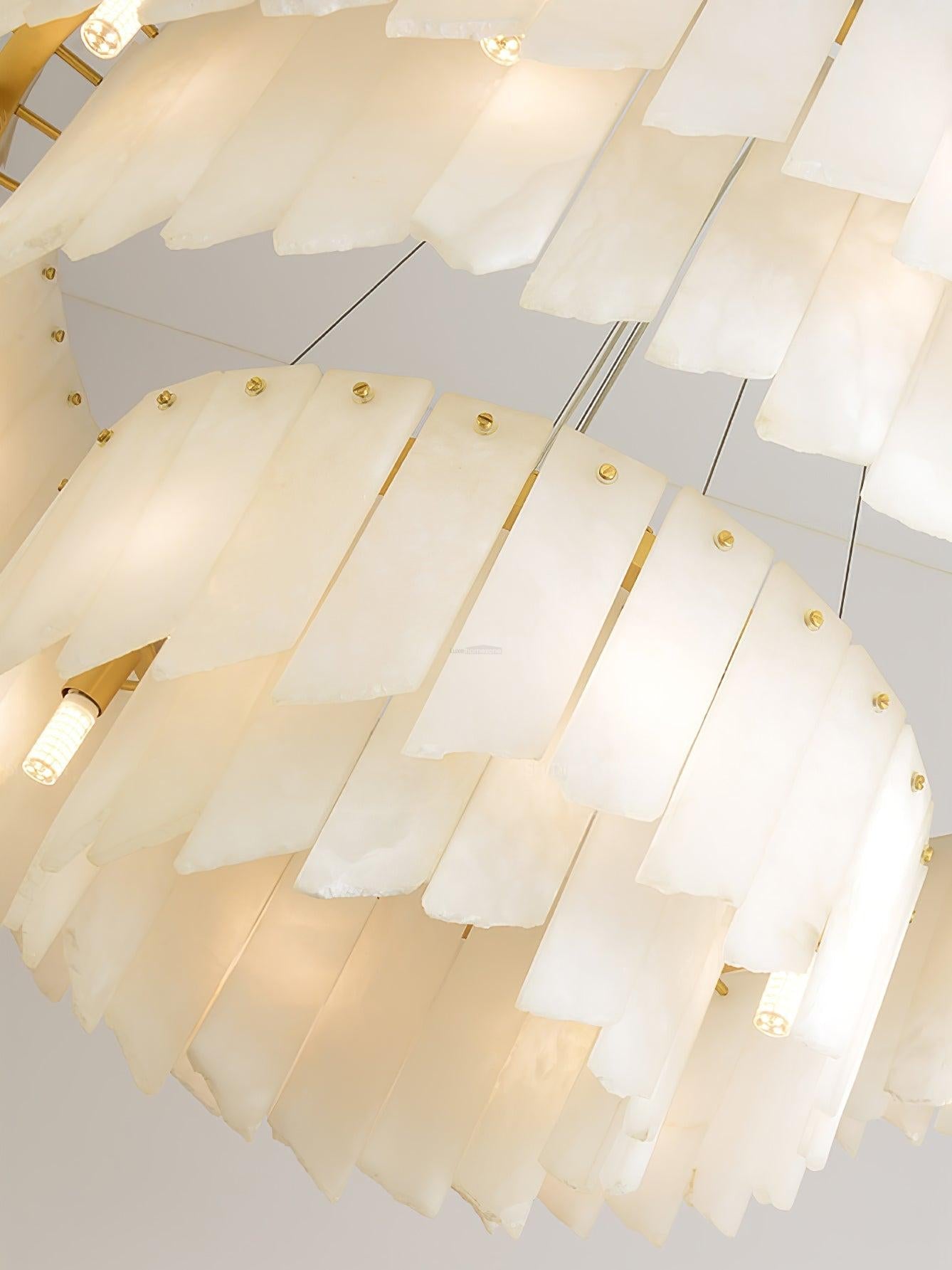 Alabaster Cascade Tiered Chandelier - Alabaster, Alabaster Chandelier-1-Luxehomezone