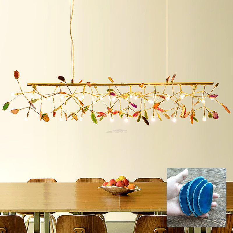 Agate Flake Chandelier with 4/12/16/20 heads - Branch-1-Luxehomezone