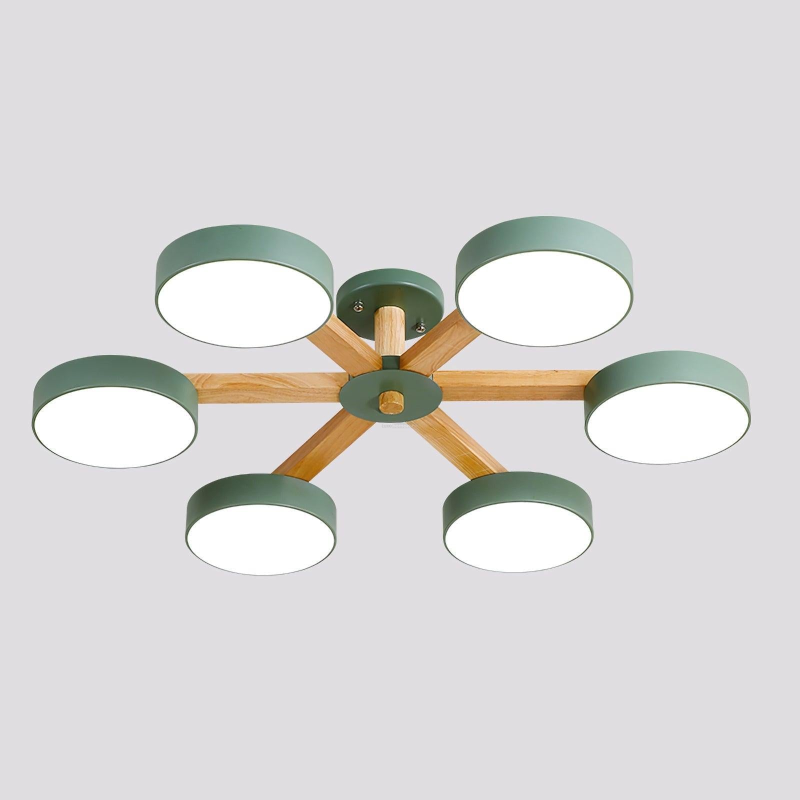 Modern Multi Stem Chandelier with 5/6/8 heads - Wood-1-Luxehomezone