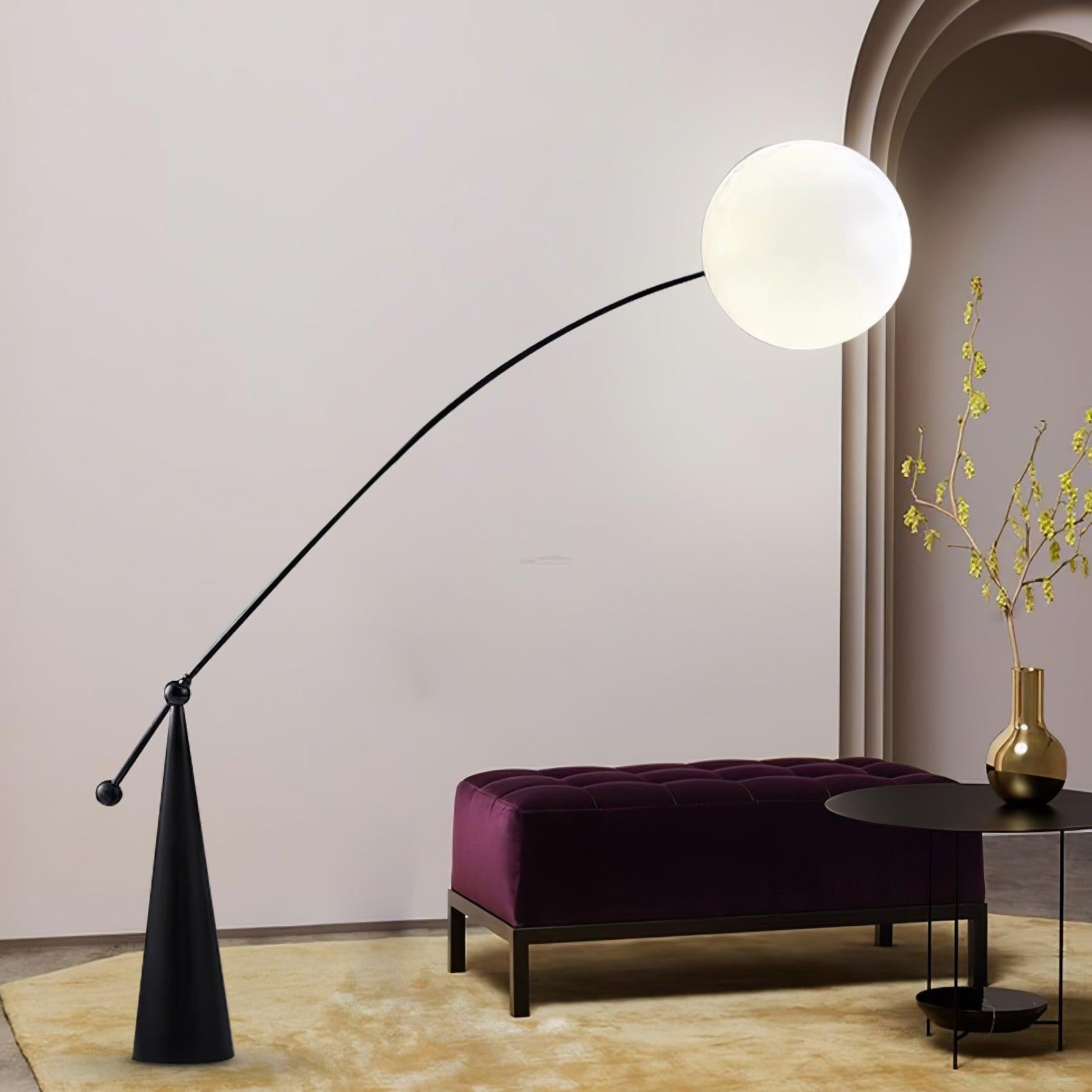 Opal Arc Floor Light - Bent-1-Luxehomezone