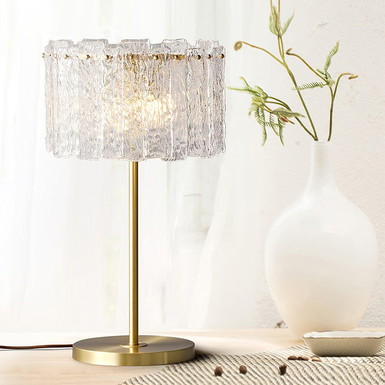 Skylar Table Lamp ∅ 13.7″ - Frosted-1-Luxehomezone