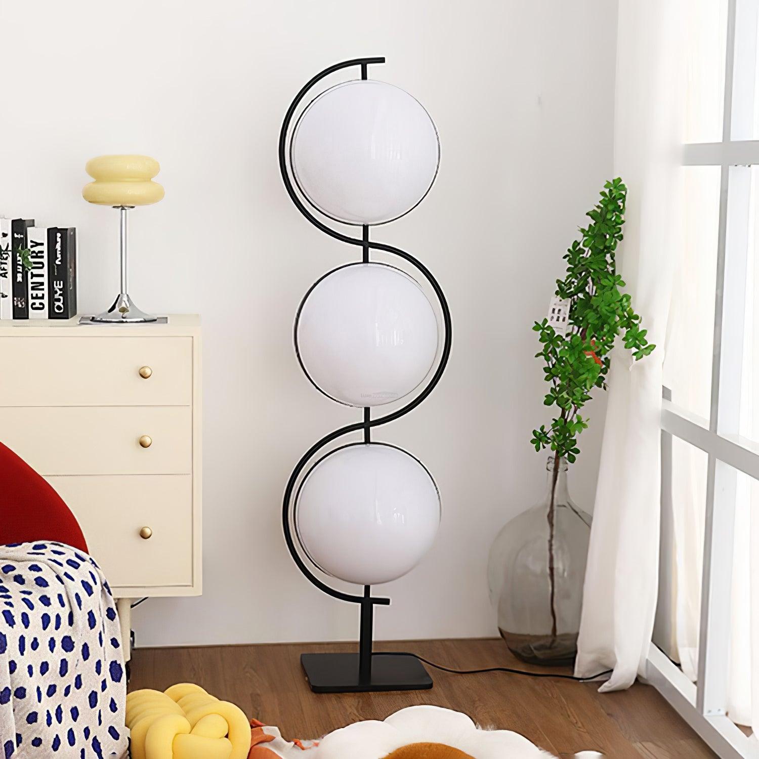 Triple Balls Floor Lamp ∅ 15.7″ - Lava-1-Luxehomezone