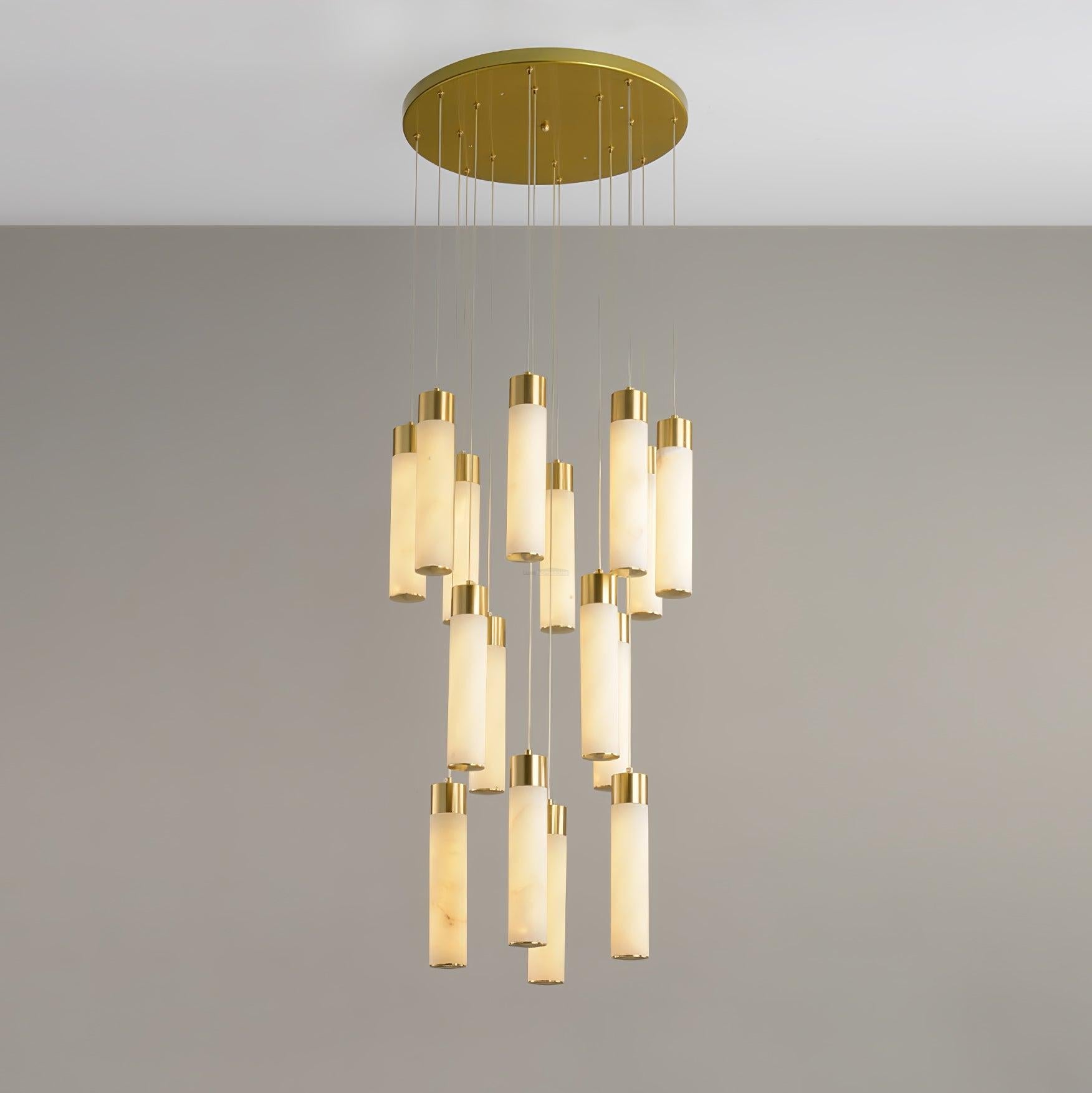 Celestial Alabaster Cascade Chandelier with 5/7/9/12/16/18/24/32 heads - Luxehomezone