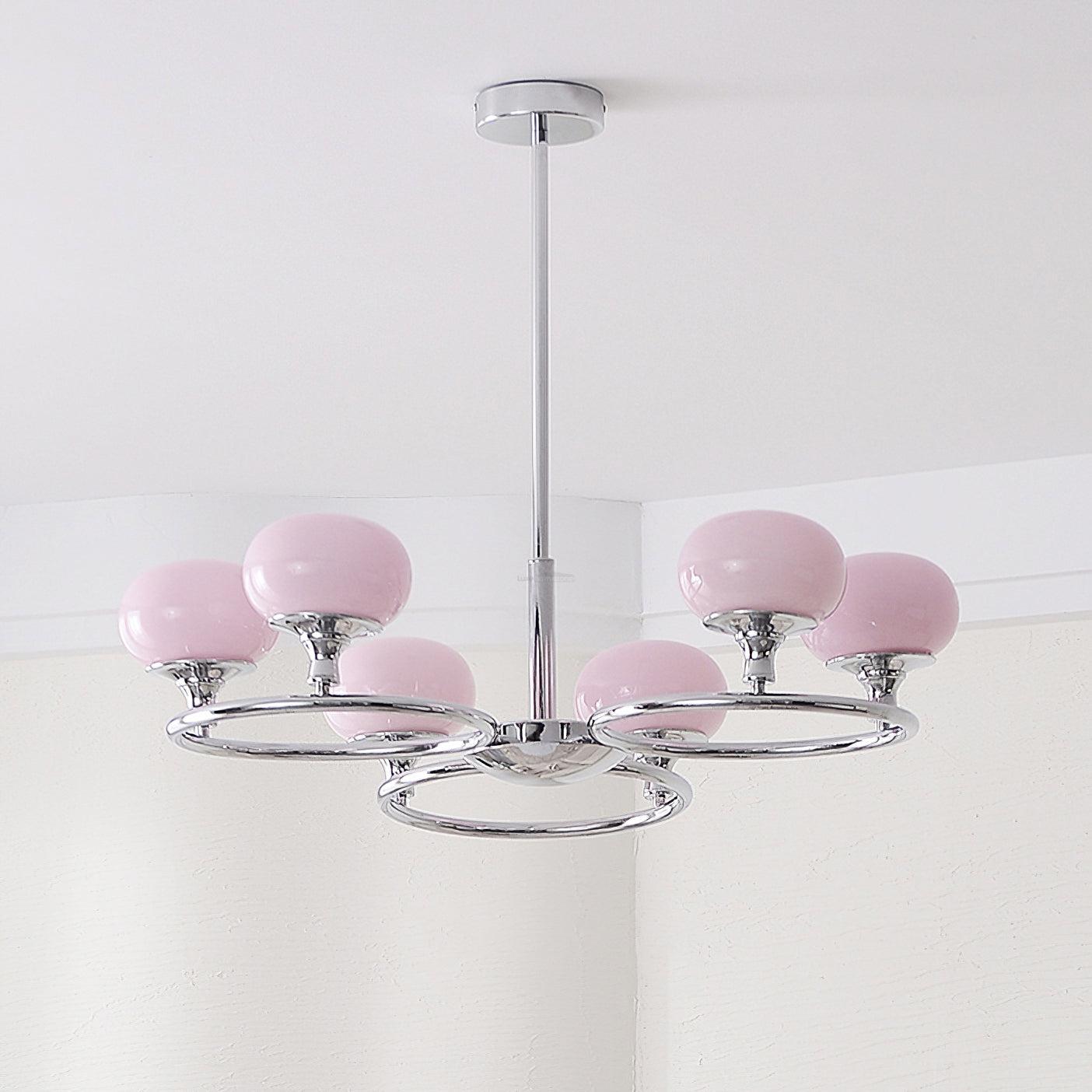 Ingersoll Round Chandelier  ∅ 31.5″ - Glass Chandelier, Persimmon-1-Luxehomezone