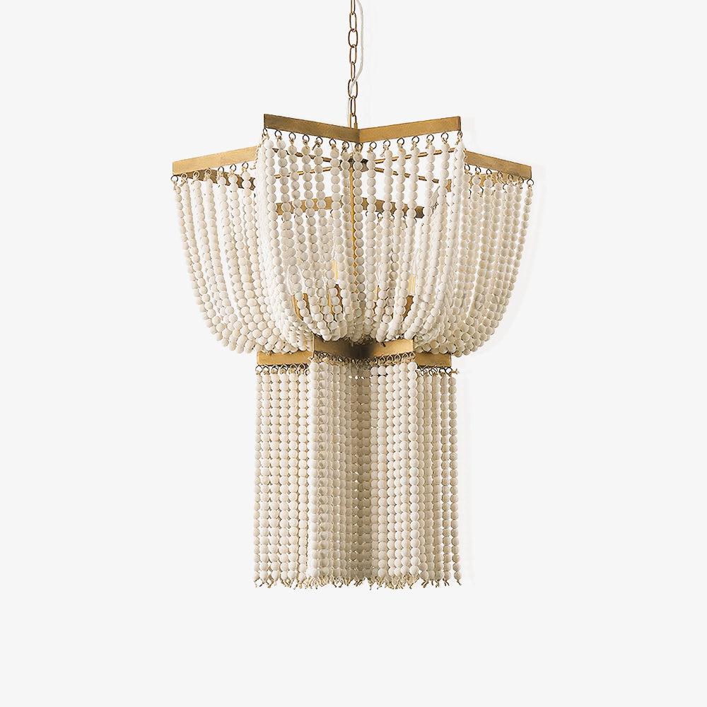 Estrella Chandelier Φ 24″ - Wooden Beads-1-Luxehomezone