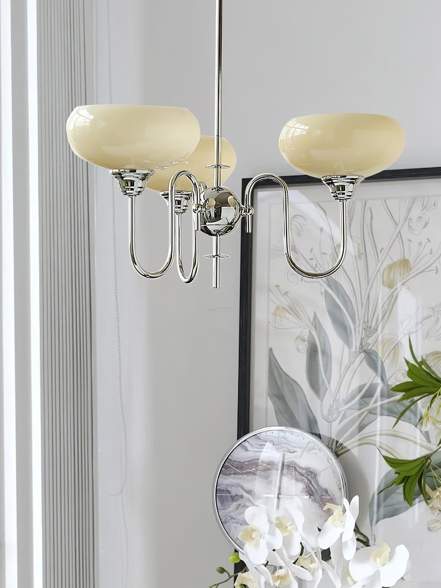 Creamy Persimmon Chandelier - Glass Chandelier, Persimmon-1-Luxehomezone