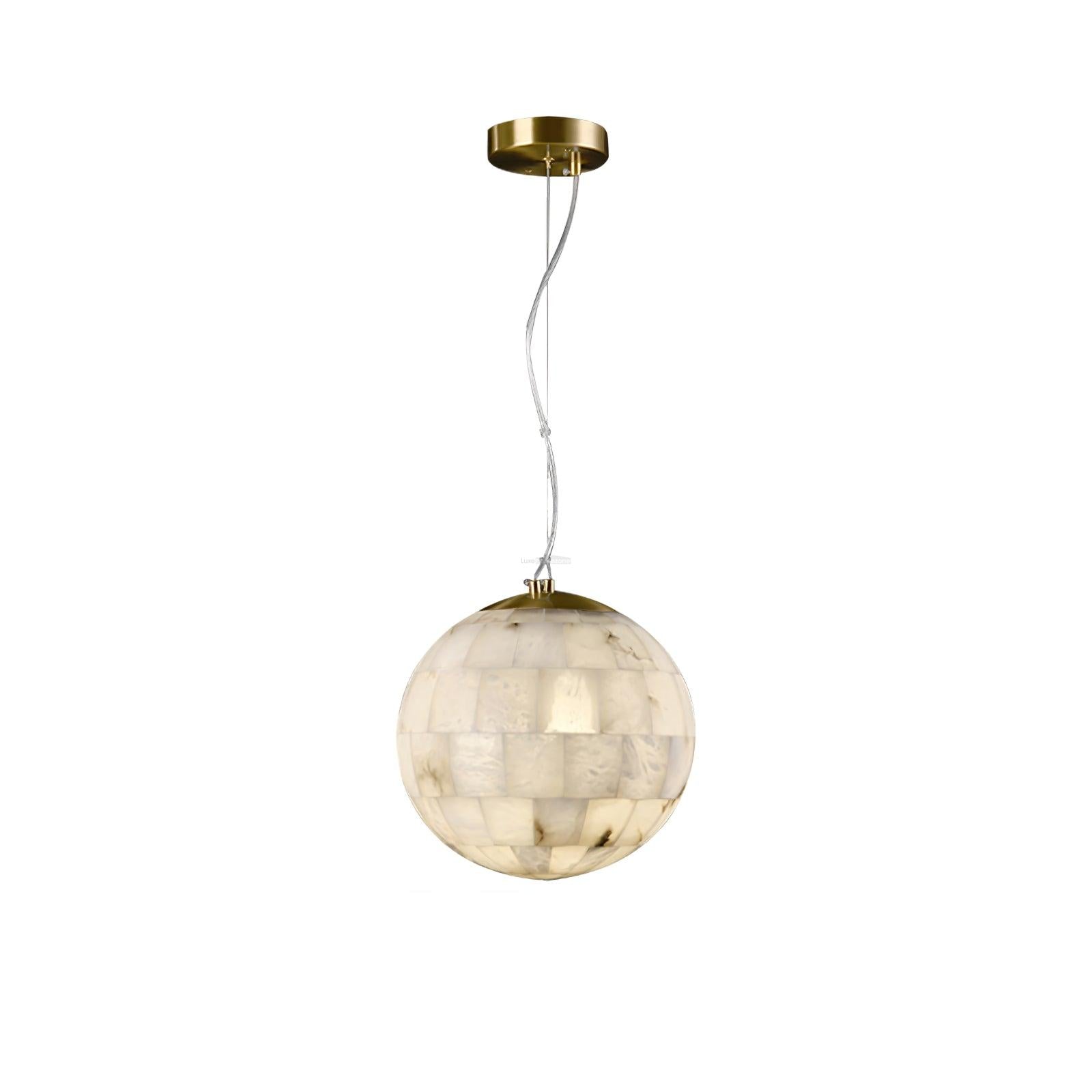 Alabaster Ball Pendant Light - Alabaster, Alabaster Pendant-1-Luxehomezone