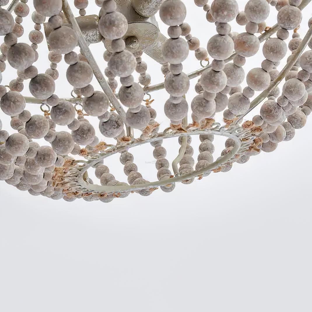 Koralky Chandelier Φ 19.7″ - Wooden Beads-1-Luxehomezone