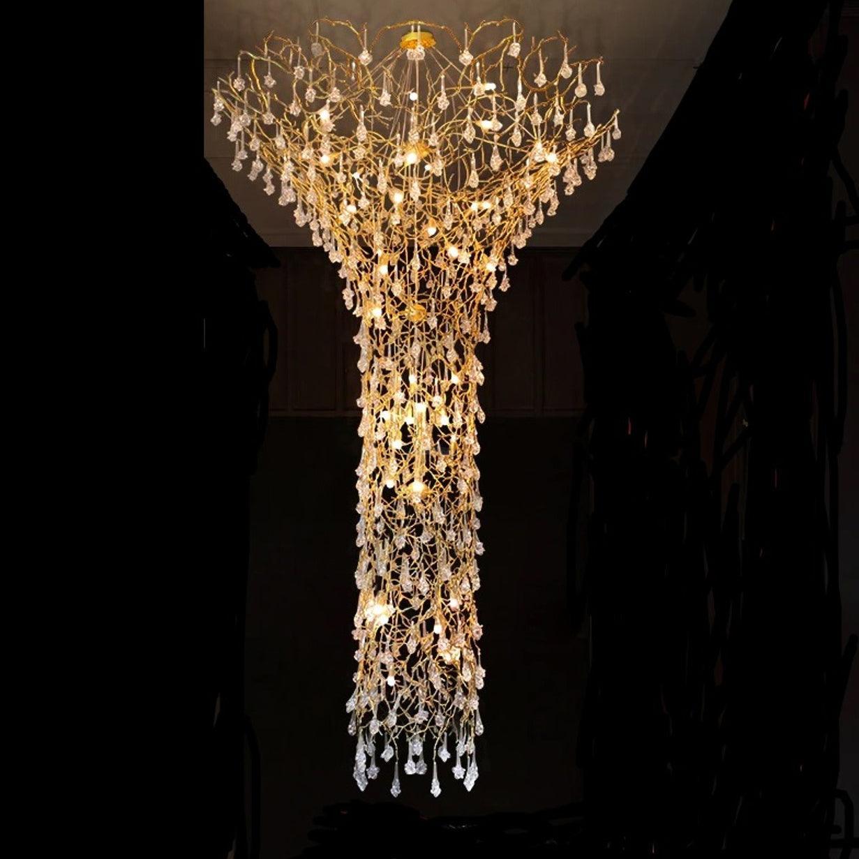 Tree Branch Staircase Chandelier ∅ 59″ - Helia-1-Luxehomezone