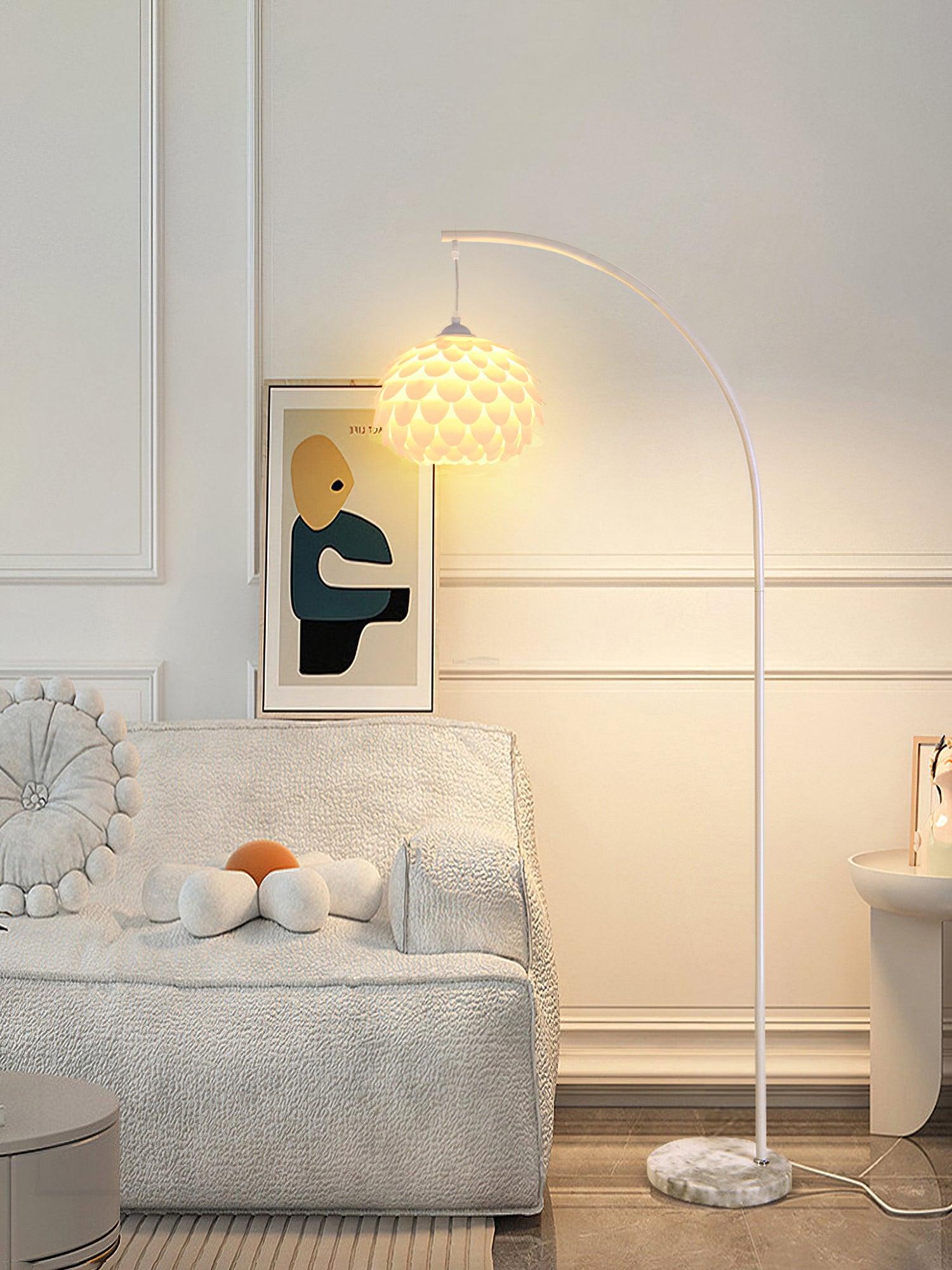 Linterna Arch Floor Lamp ∅ 27.6″ - White-1-Luxehomezone