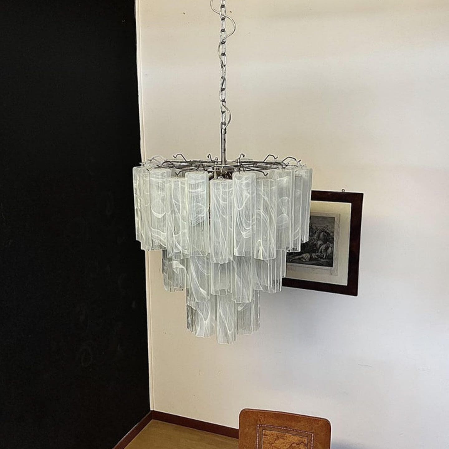 Tronchi Murano Chandelier – 48 tubes – Alabaster White