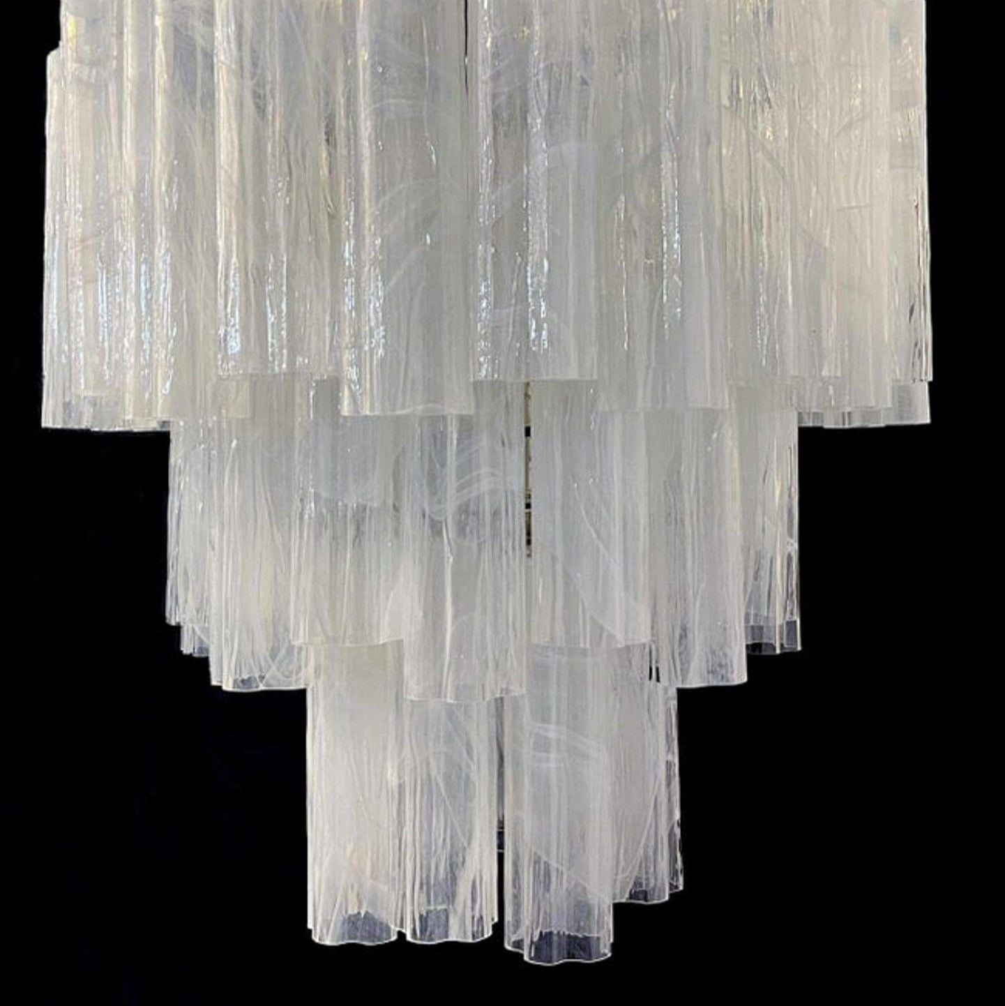 Tronchi Murano Chandelier – 48 tubes – Alabaster White