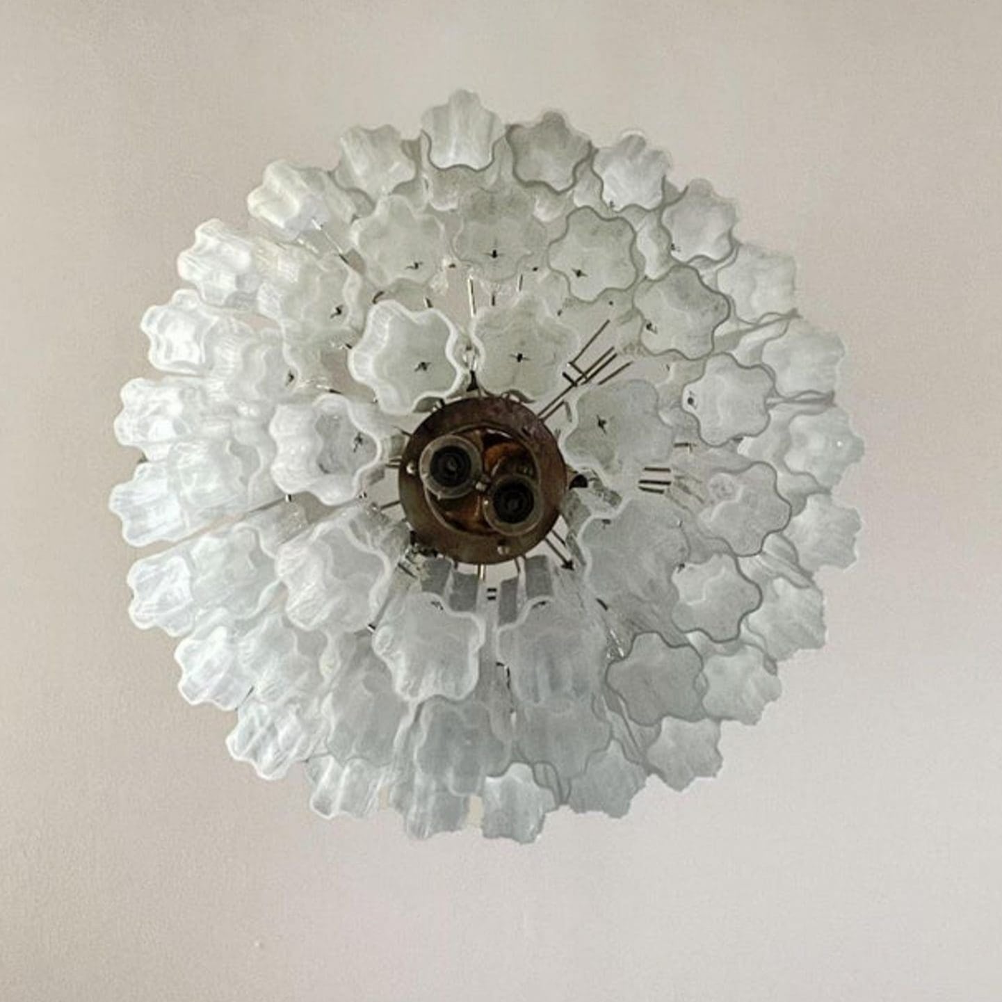 Tronchi Murano Chandelier – 48 tubes – Alabaster White