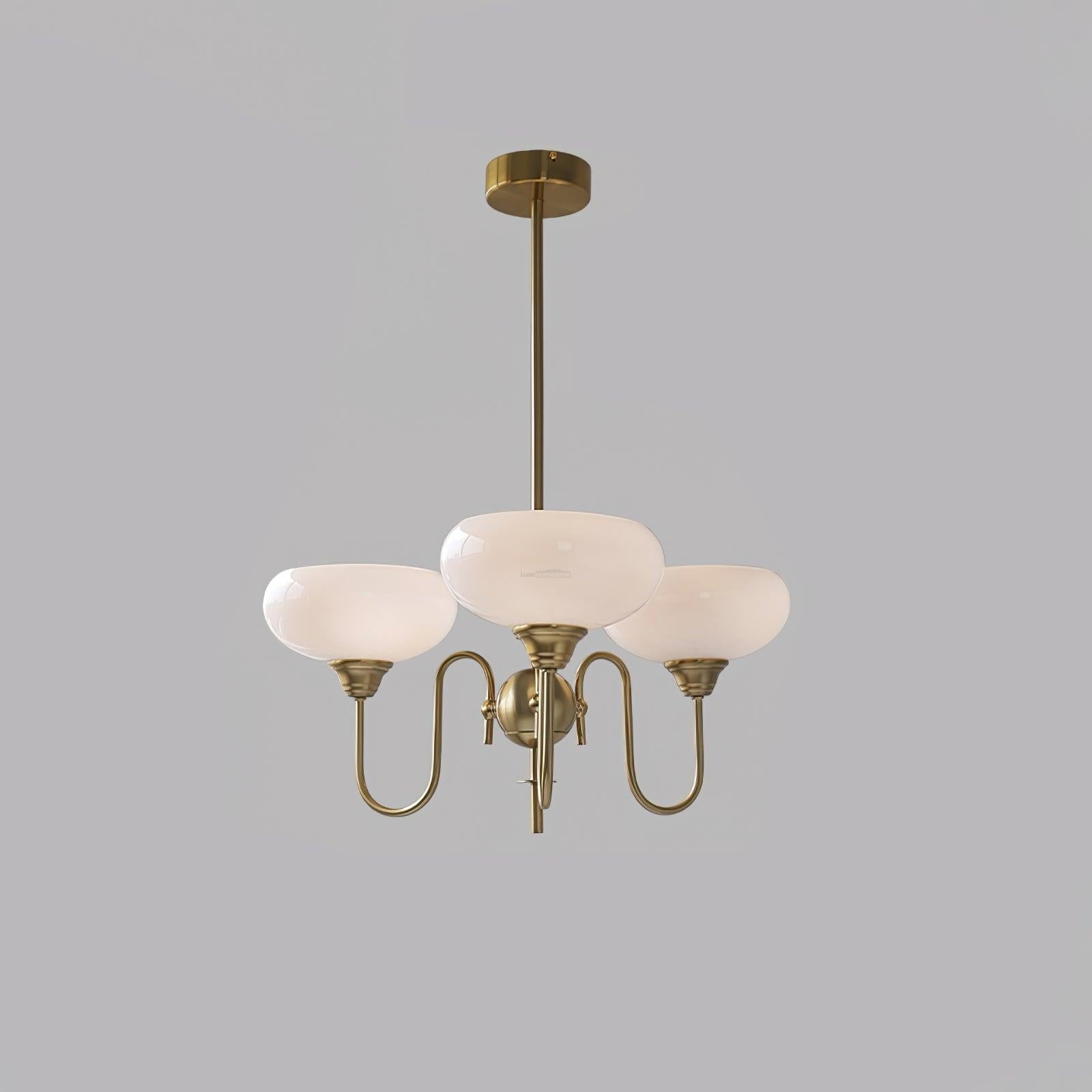 Creamy Persimmon Chandelier - Glass Chandelier, Persimmon-1-Luxehomezone