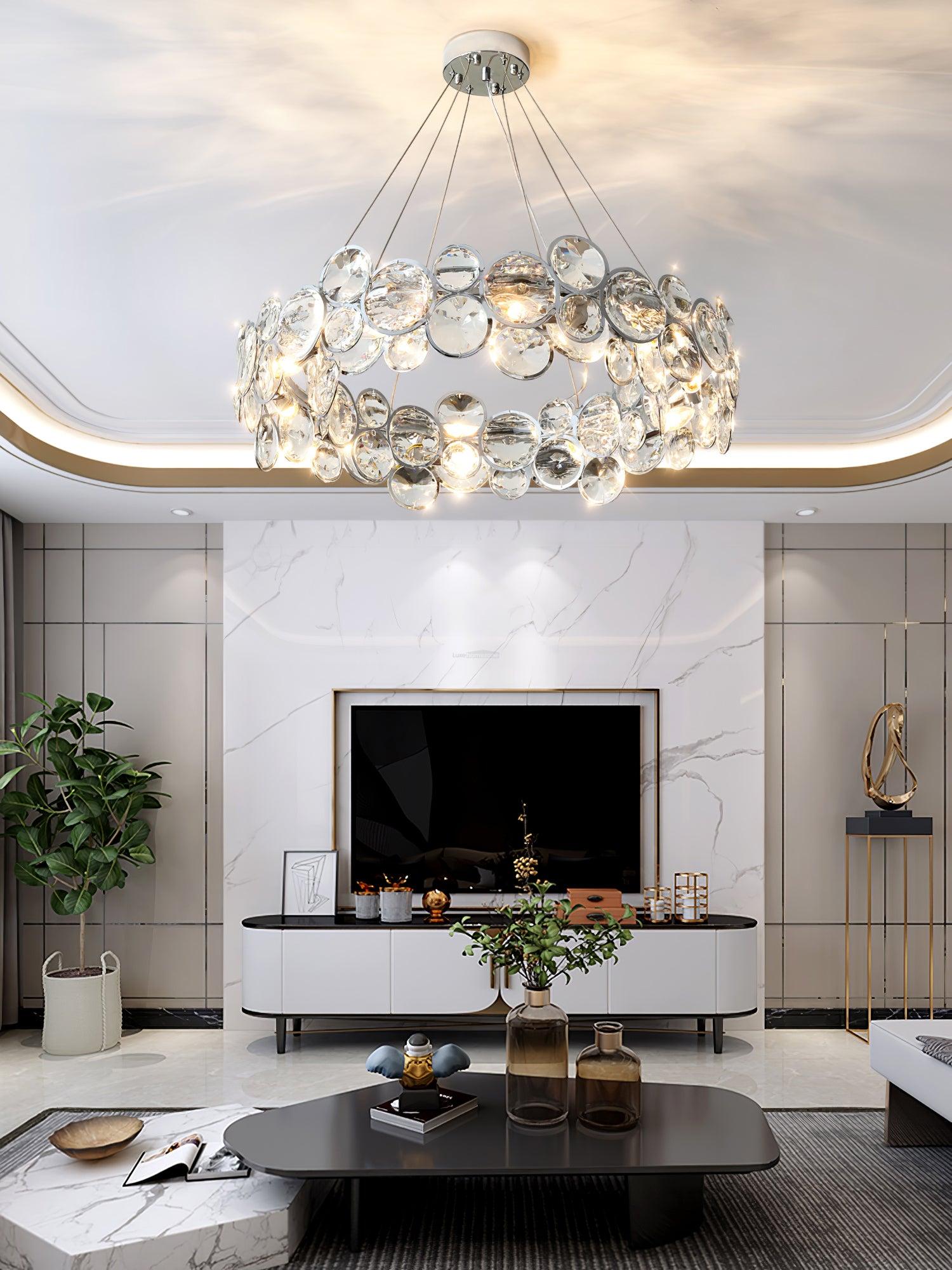 Chrome Crystal Chandelier - Crystals-1-Luxehomezone