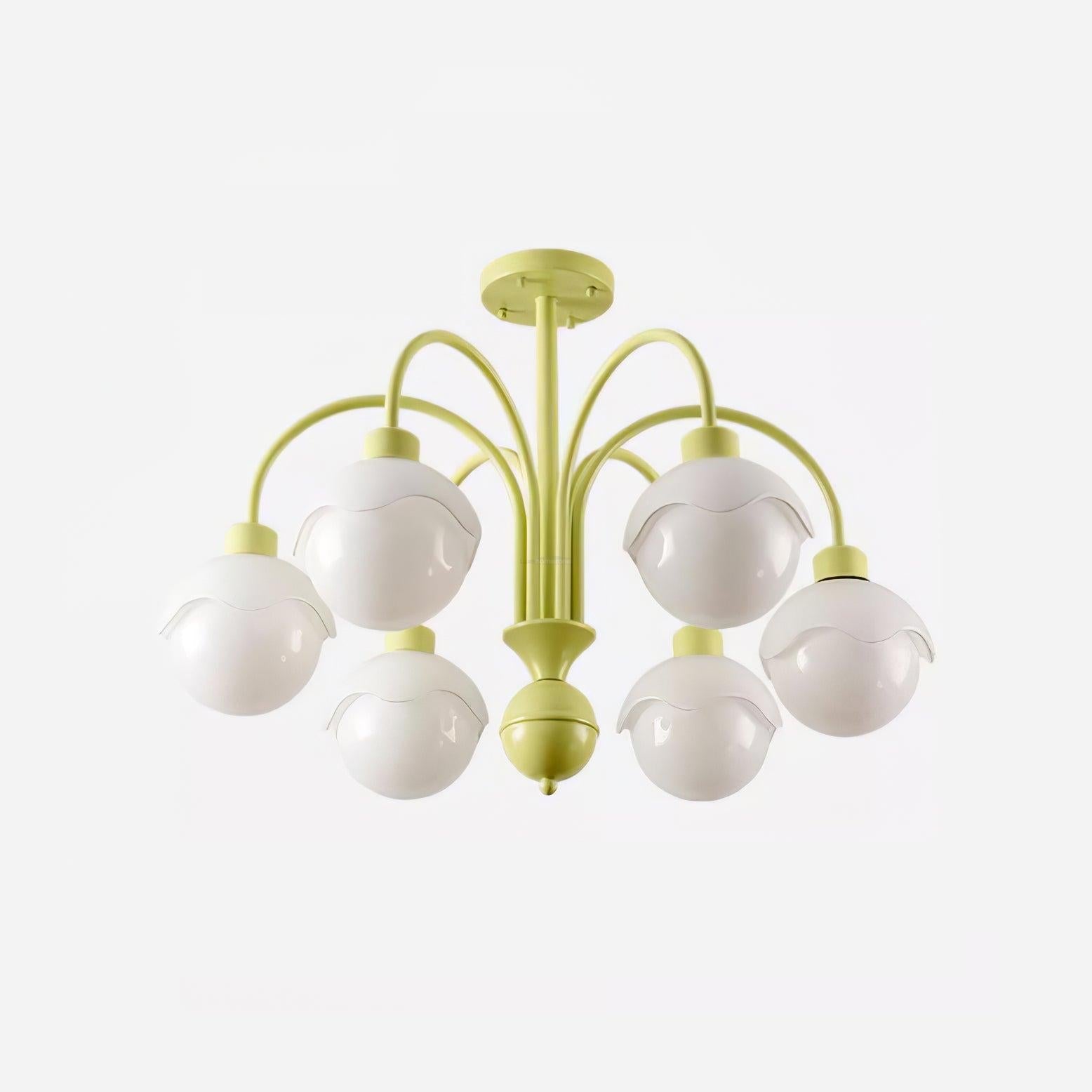 Creamy Lychee Matcha Chandelier with 4/6 heads - Zahara-1-Luxehomezone