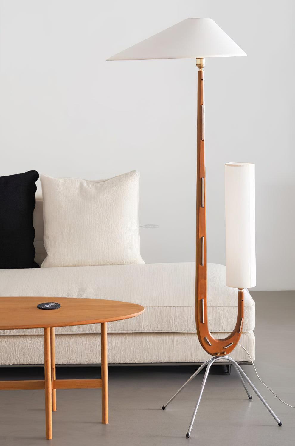 Giraffe Floor Lamp ∅ 21.6″ - Wood-1-Luxehomezone