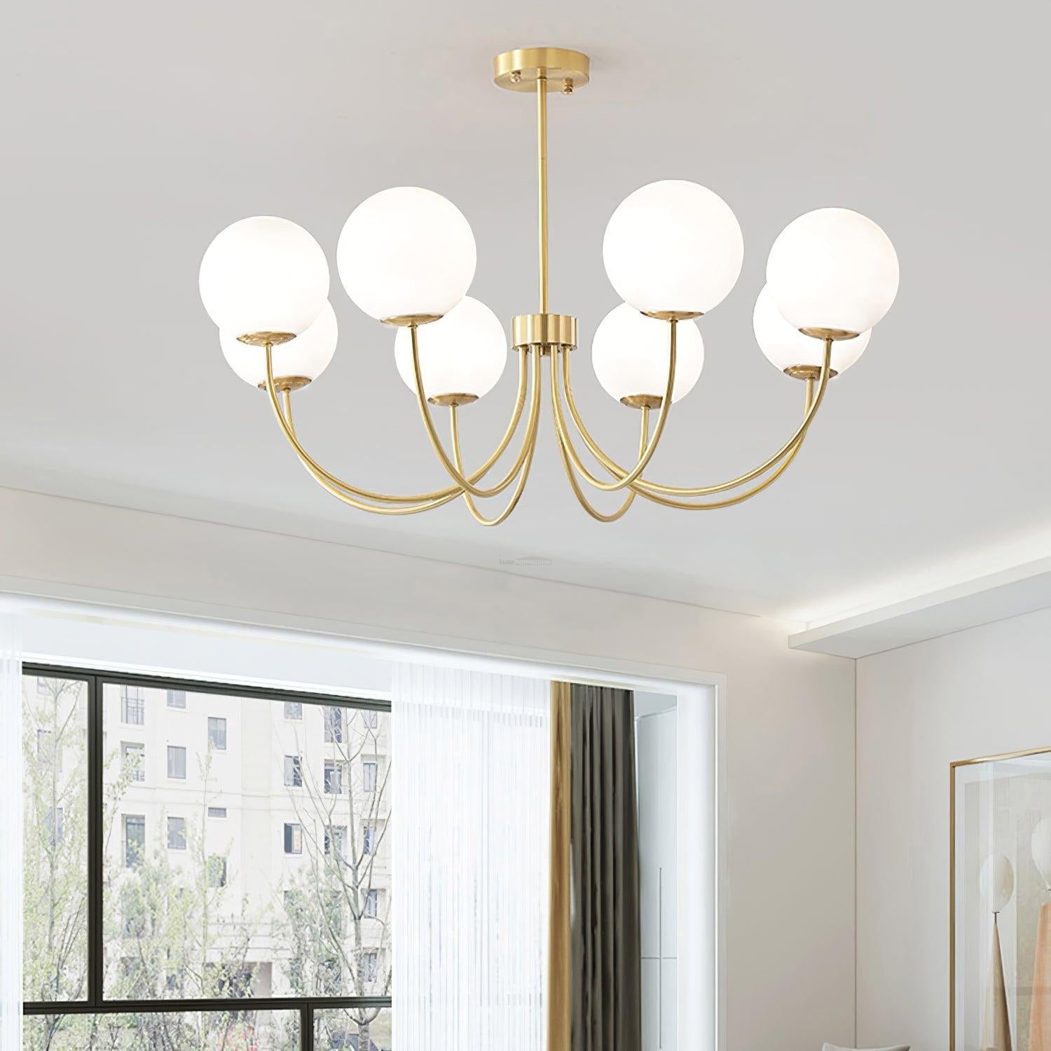 Orillia Chandelier with 6/8 heads - Bend, Marshmallow Chandelier-1-Luxehomezone