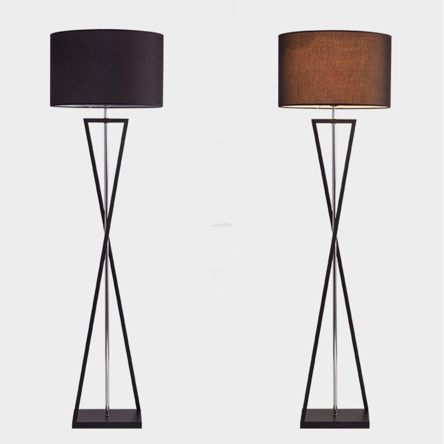 Kaden Black Floor Lamp ∅ 20.1″ - Geometry-1-Luxehomezone
