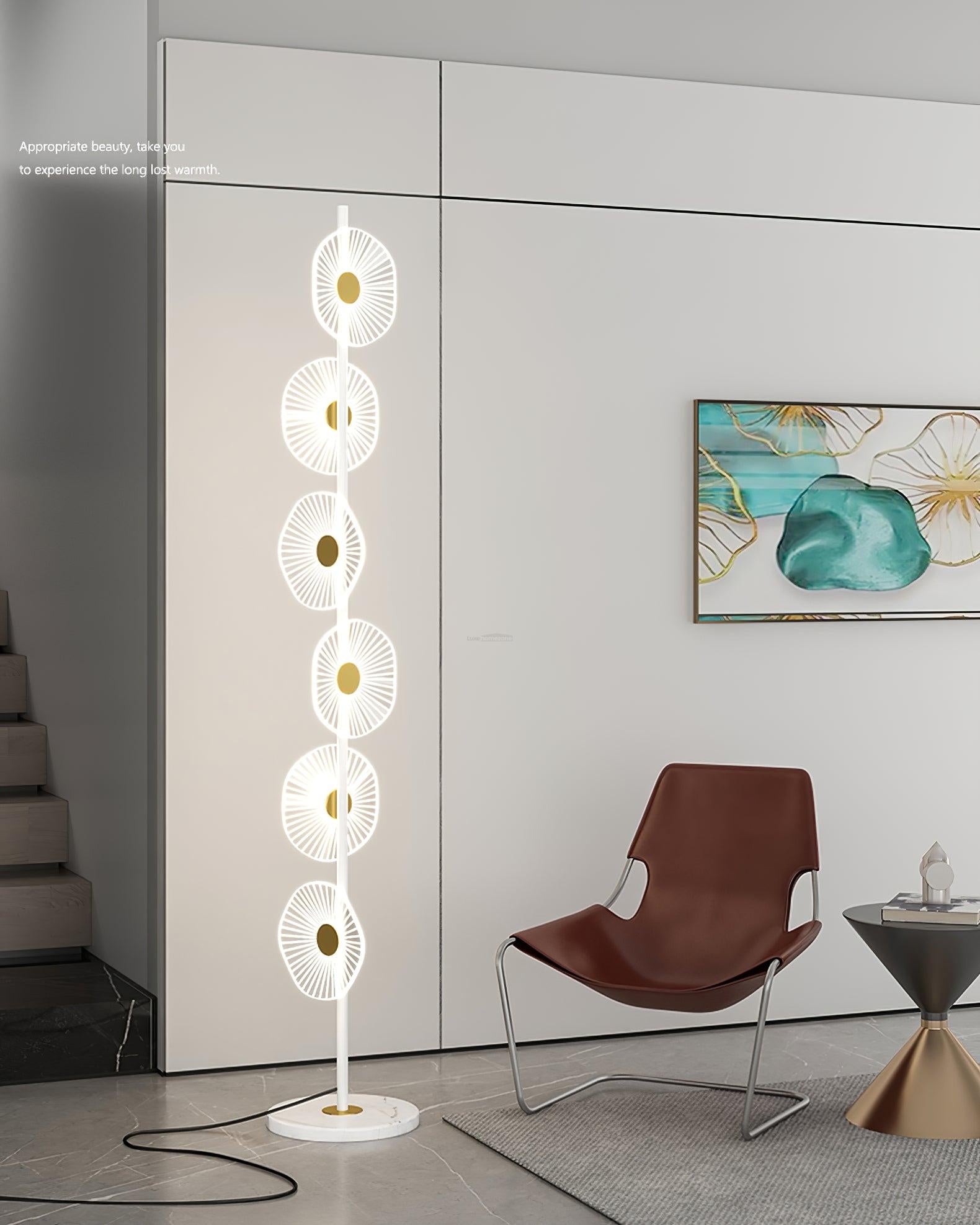 Floating Raindrop Floor Lamp ∅ 9.8″ - Horn-1-Luxehomezone