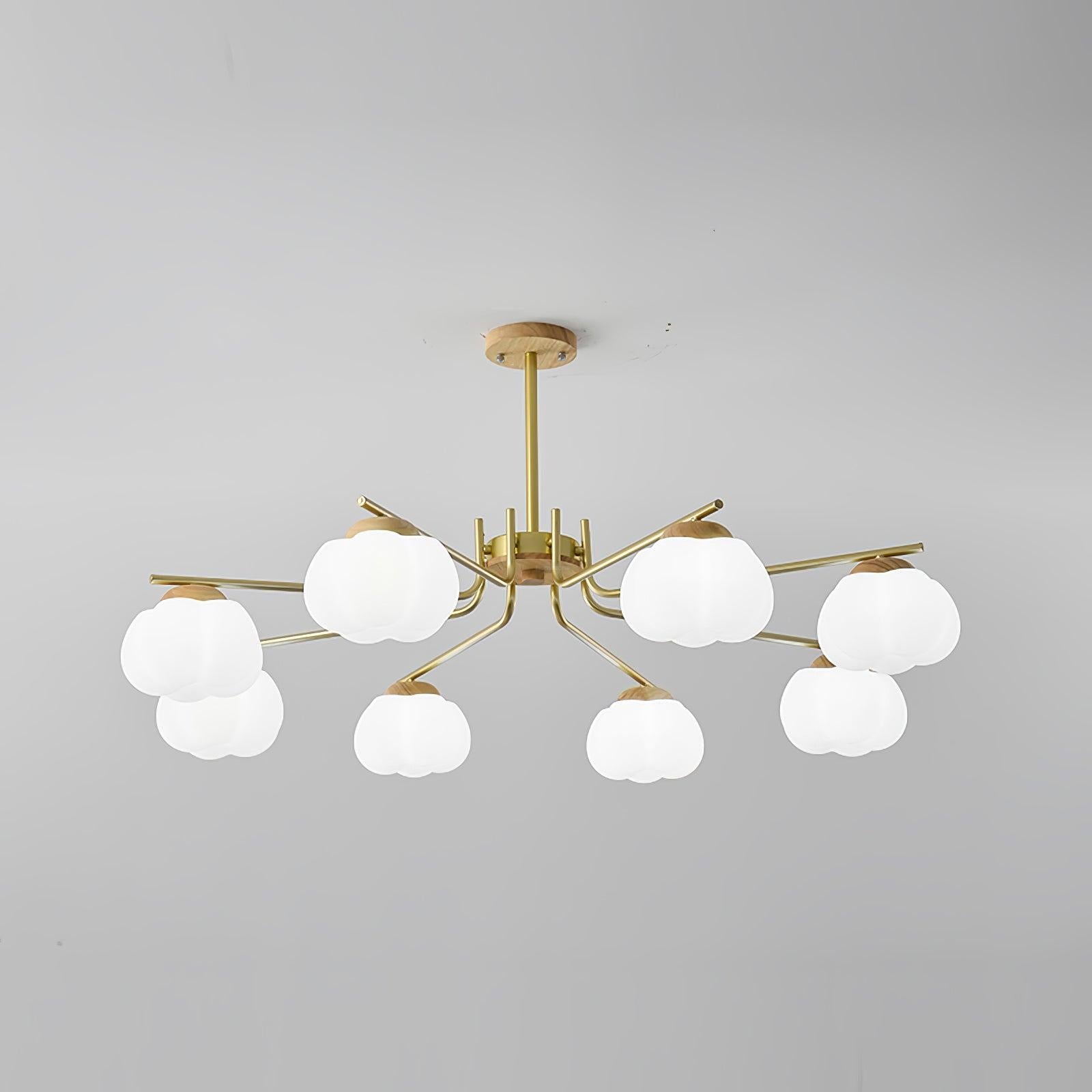Plastic Cotton Balls Chandelier with 5/8 heads - Zahara-1-Luxehomezone