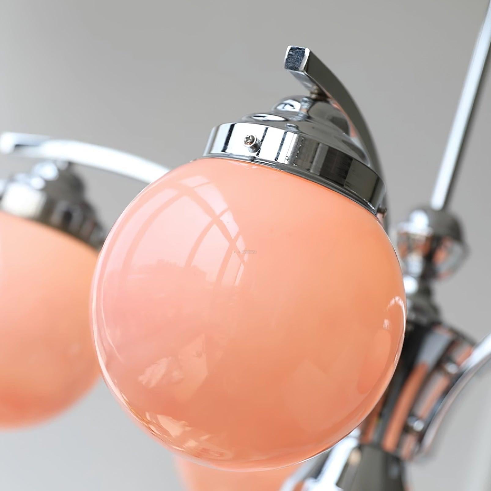Pink Salamanca Chandelier with 4/6 heads - Glass Chandelier, Persimmon-1-Luxehomezone