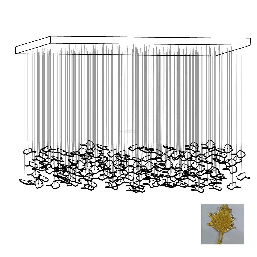 Multicolor Maple Leaf Chandelier - Helia-1-Luxehomezone