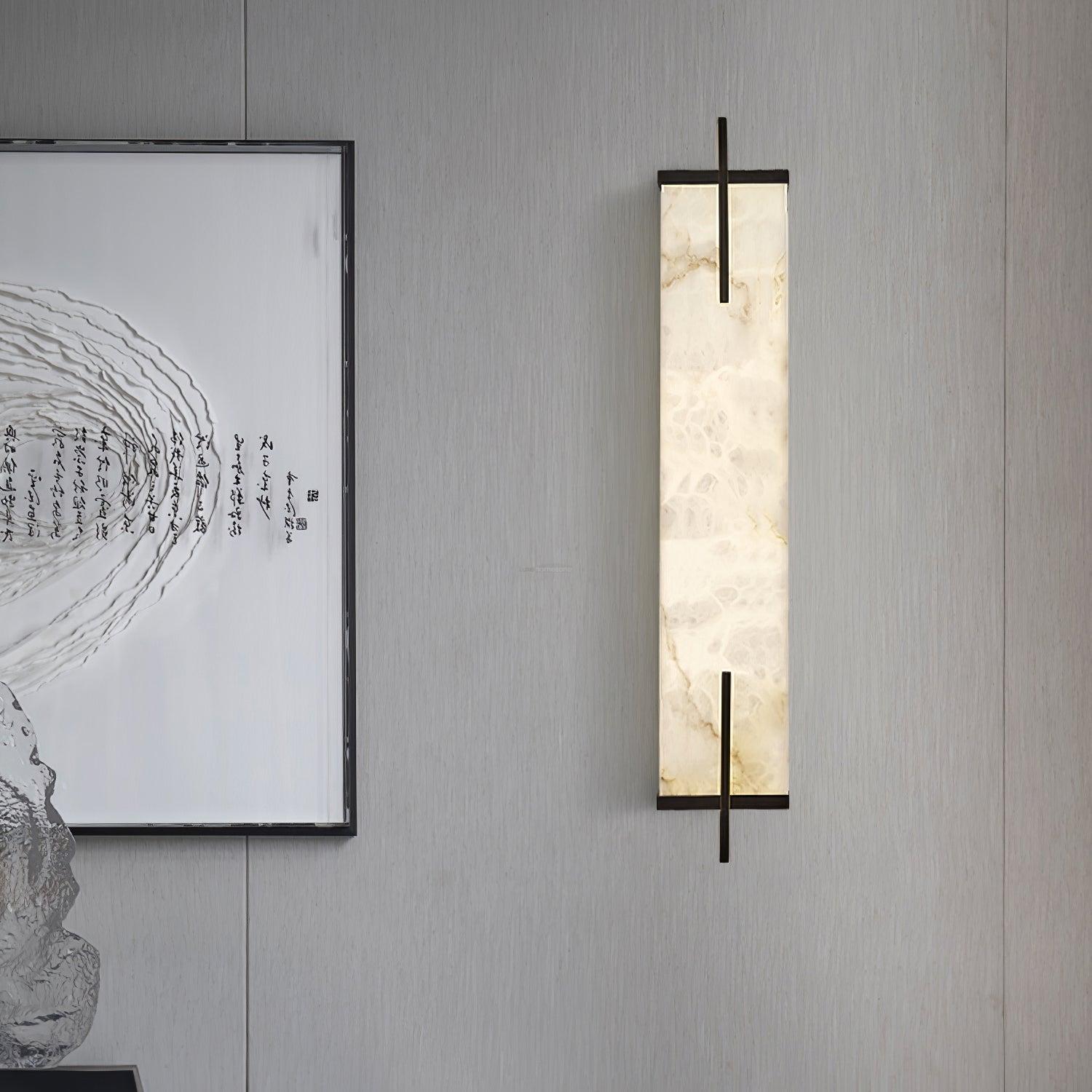 Calliope Wall Lamp Alabaster - Alabaster, Alabaster Wall Lamp-1-Luxehomezone