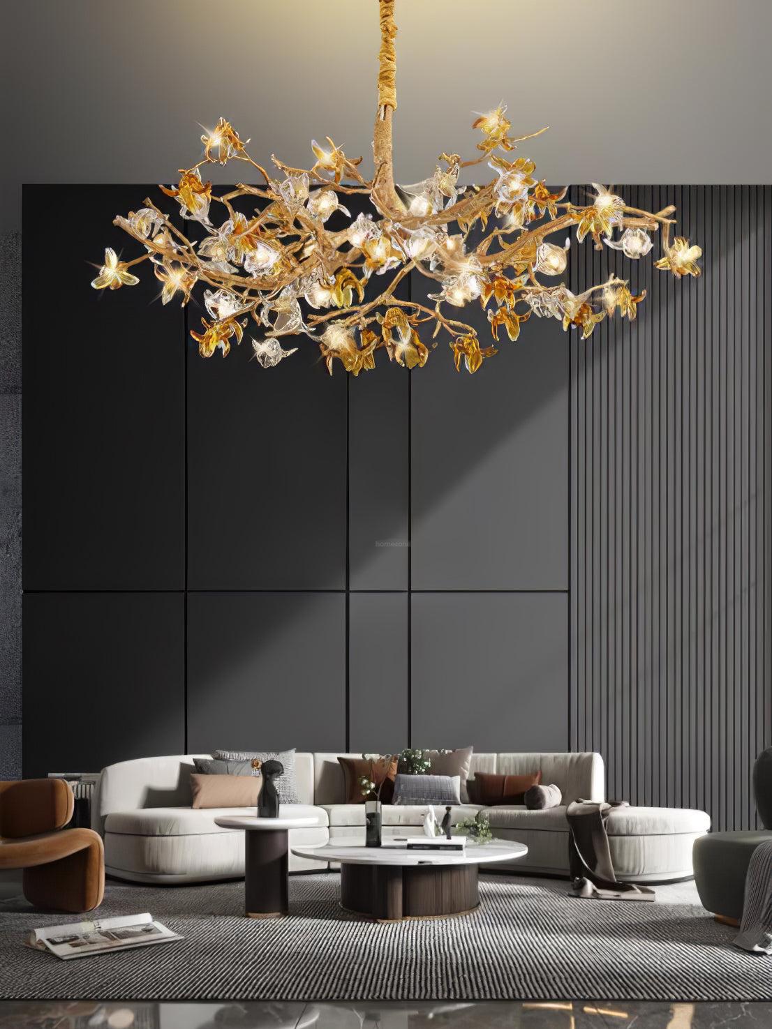 Aosta Brass Branch Type Chandelier - Branch-1-Luxehomezone