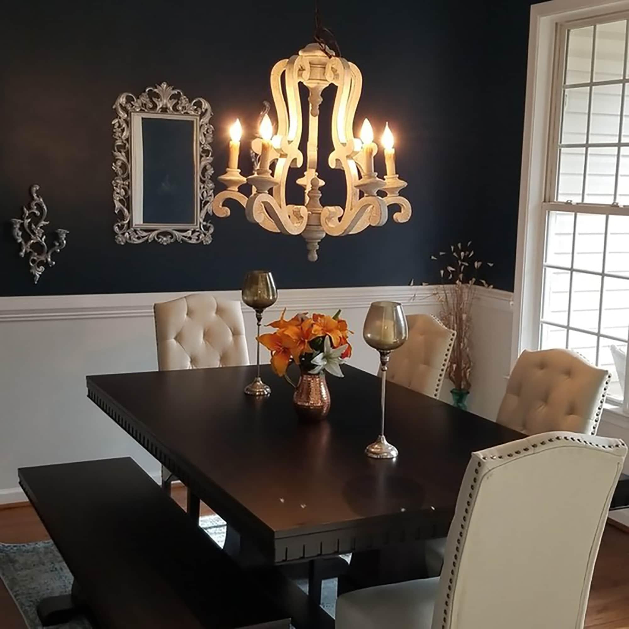 Parrotuncle Wooden Candle Chandelier Φ 23.6″ - Candle-1-Luxehomezone