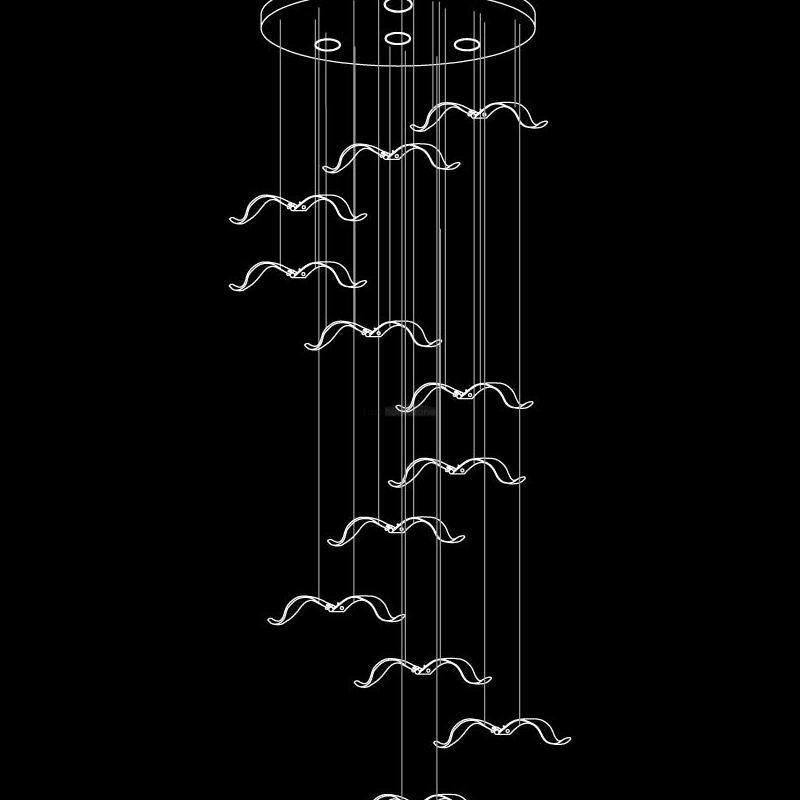 Large Seagull Chandelier with 1/3/5/7/9/11/12/18 heads - Bird-1-Luxehomezone