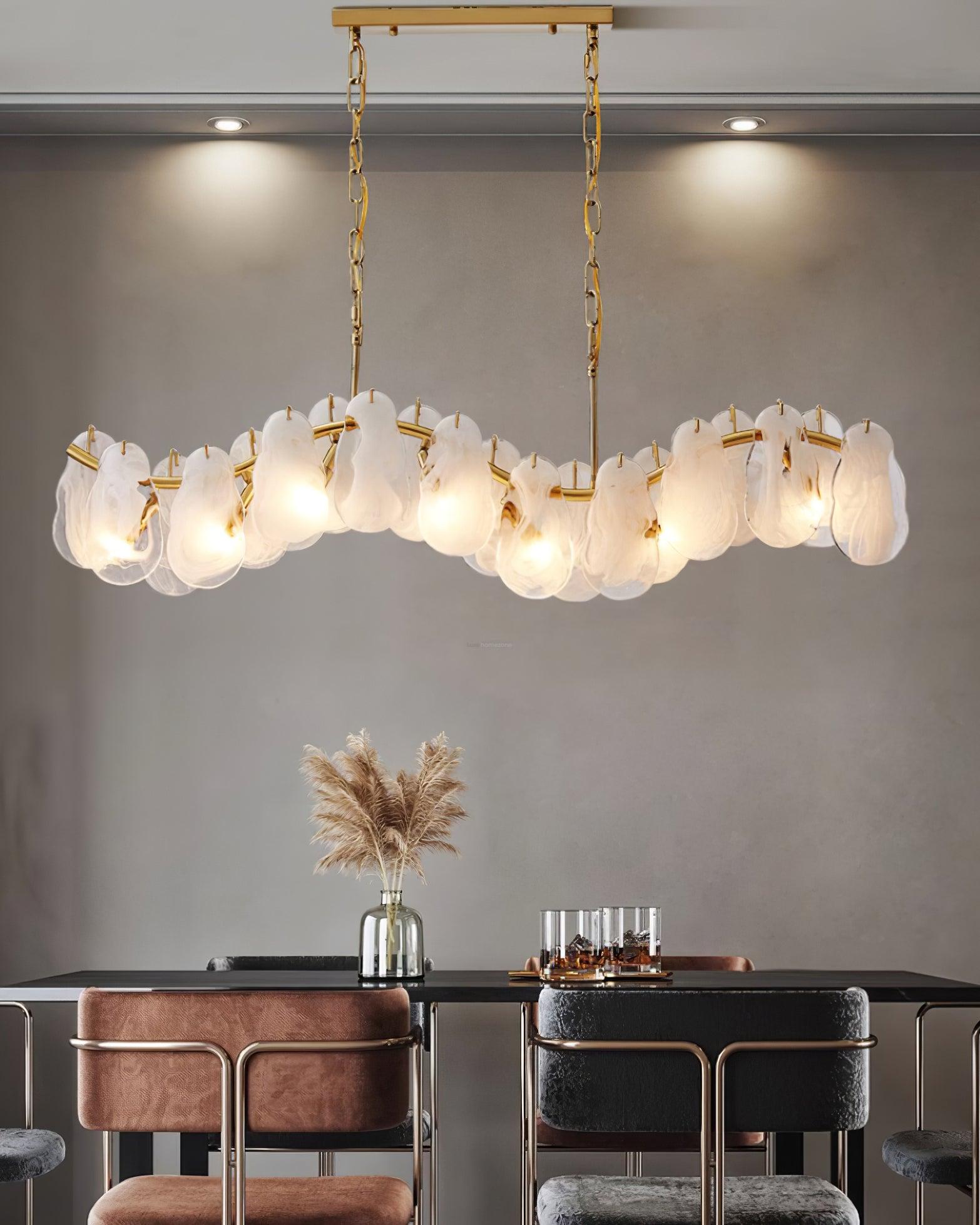 Mahina Cloud Round/Linear Chandelier - Cylinder-1-Luxehomezone