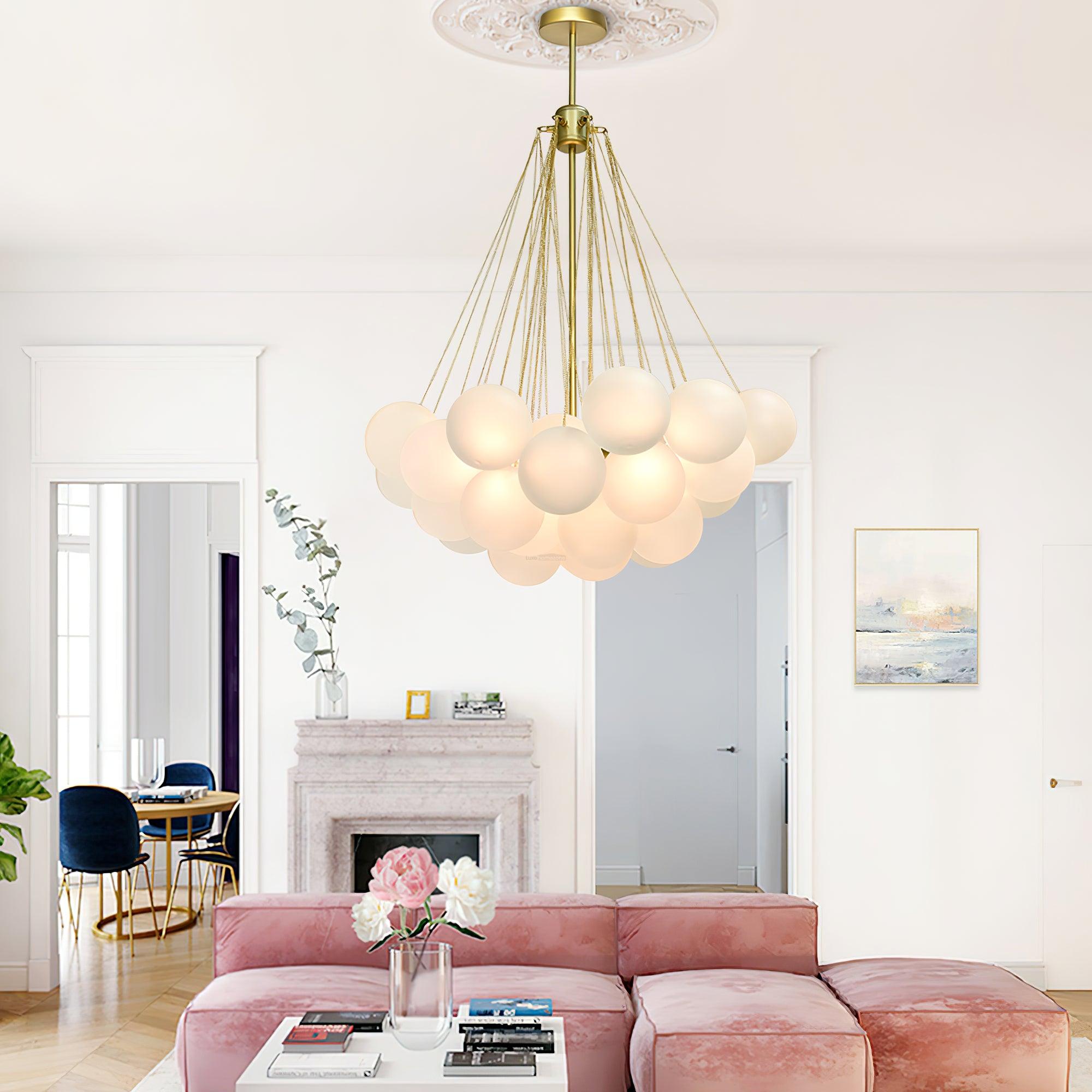 Glass Bubble Chandelier - Bend, chandeliers-1-Luxehomezone