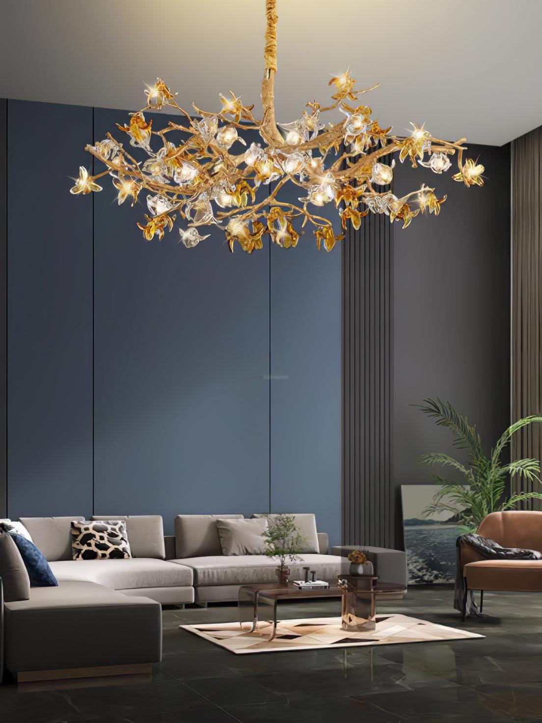 Aosta Brass Branch Type Chandelier - Branch-1-Luxehomezone