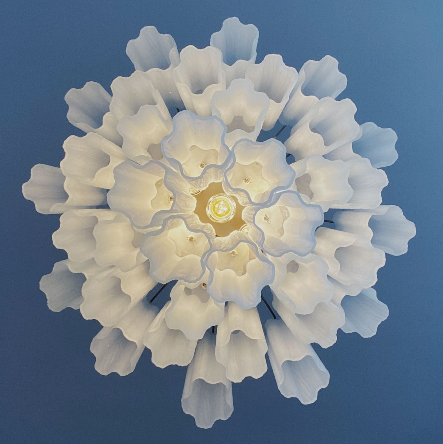 Tronchi Murano Chandelier – 36 tubes – Matte white